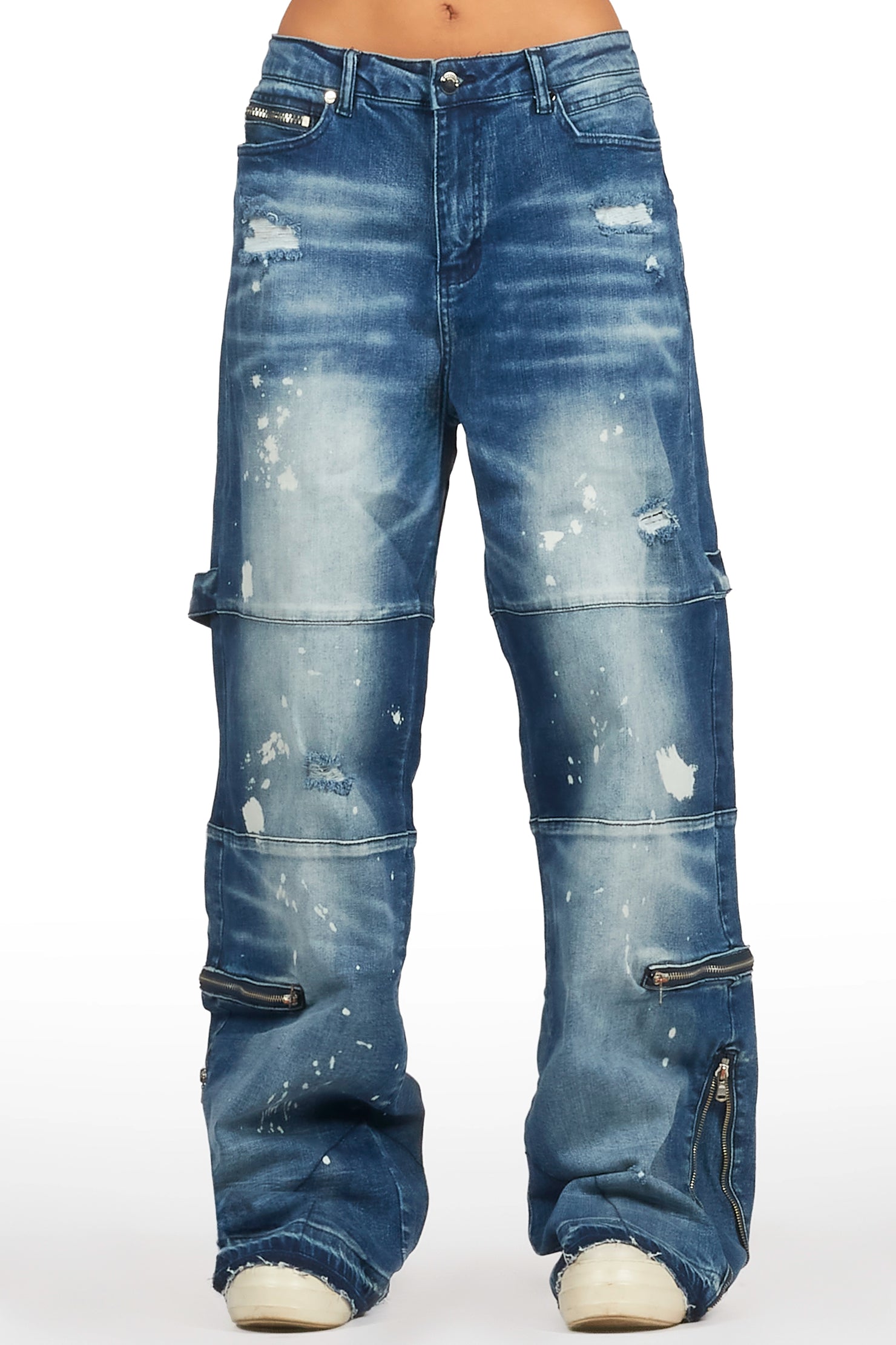 Jordin Blue Baggy Cargo Jean
