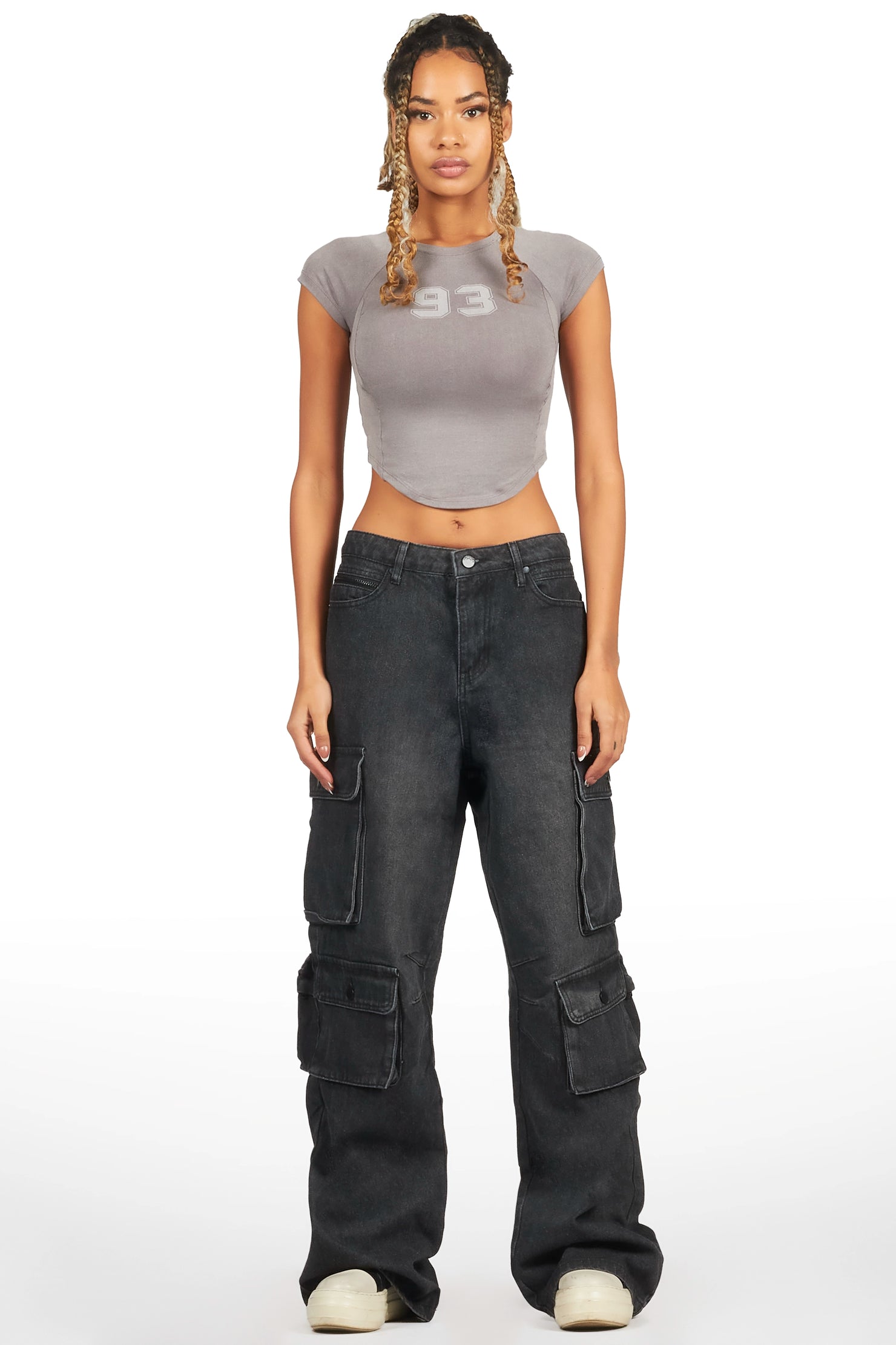 Maliqa Black Baggy Cargo Jean