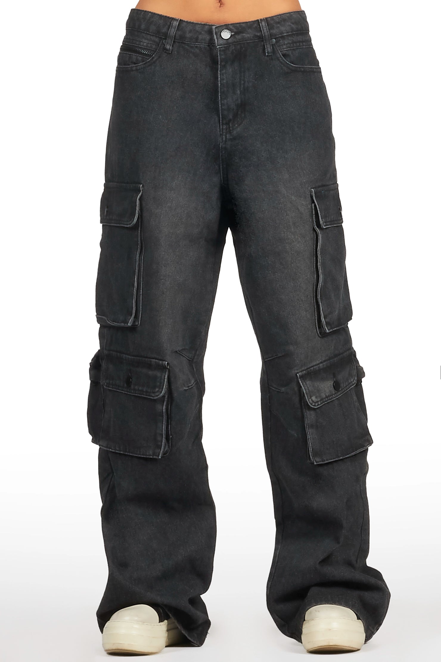 Maliqa Black Baggy Cargo Jean