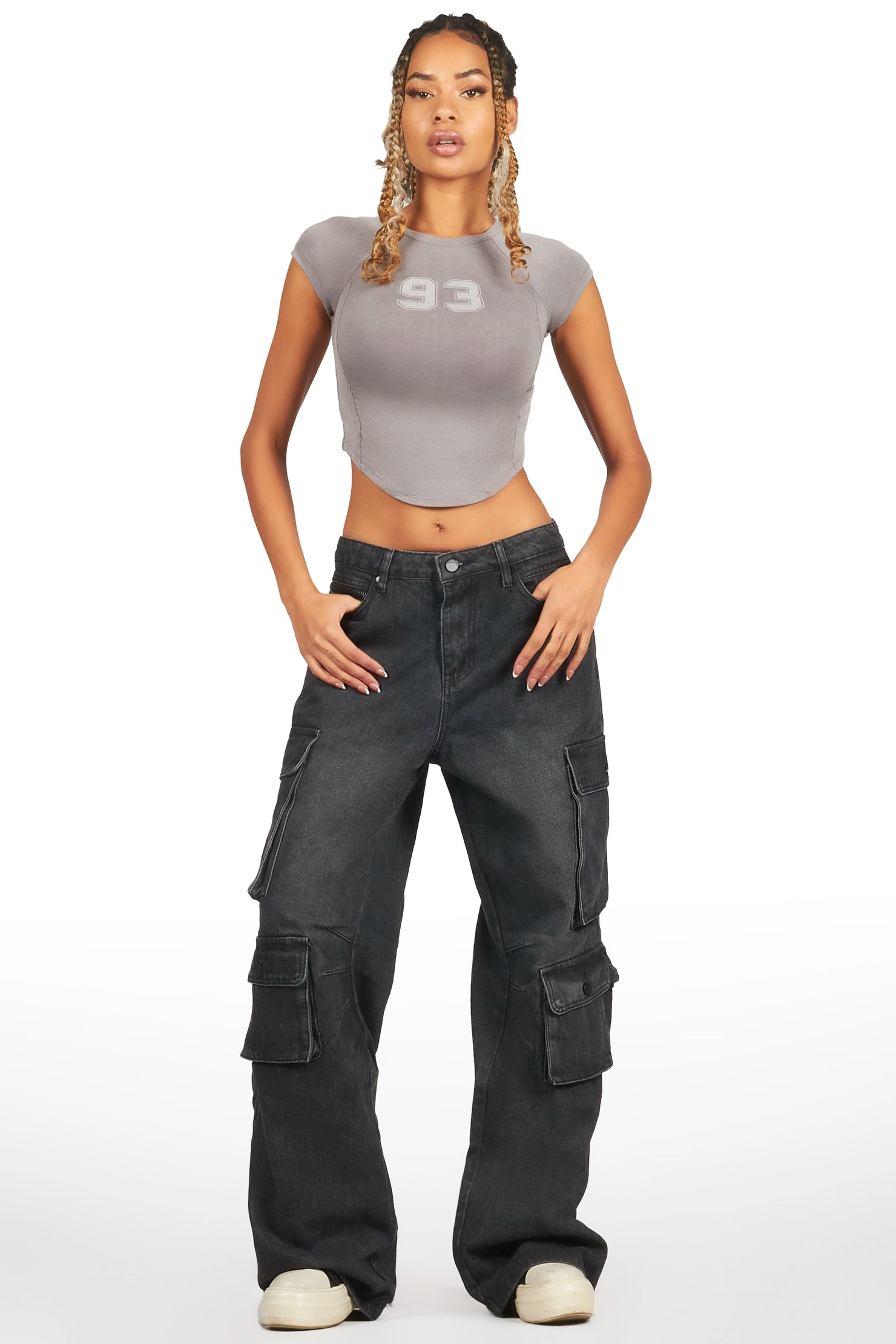 Maliqa Black Baggy Cargo Jean