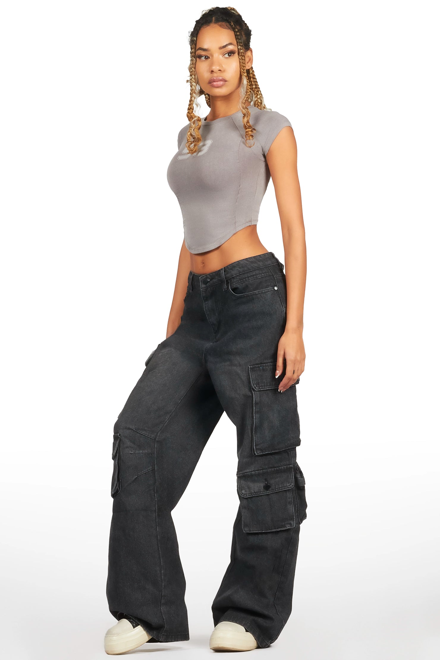 Maliqa Black Baggy Cargo Jean