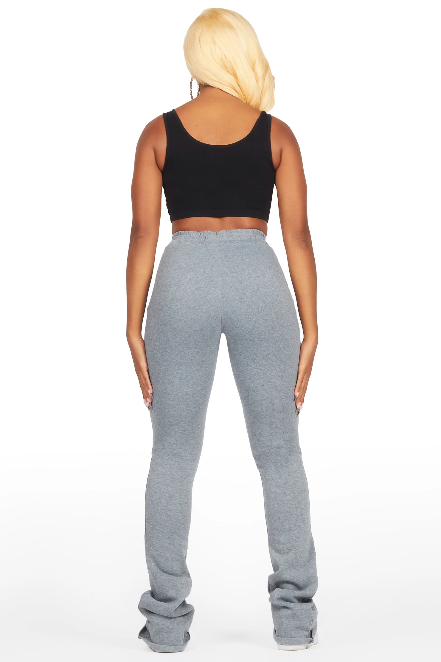 Juliana Heather Grey Super Stacked Track Pant