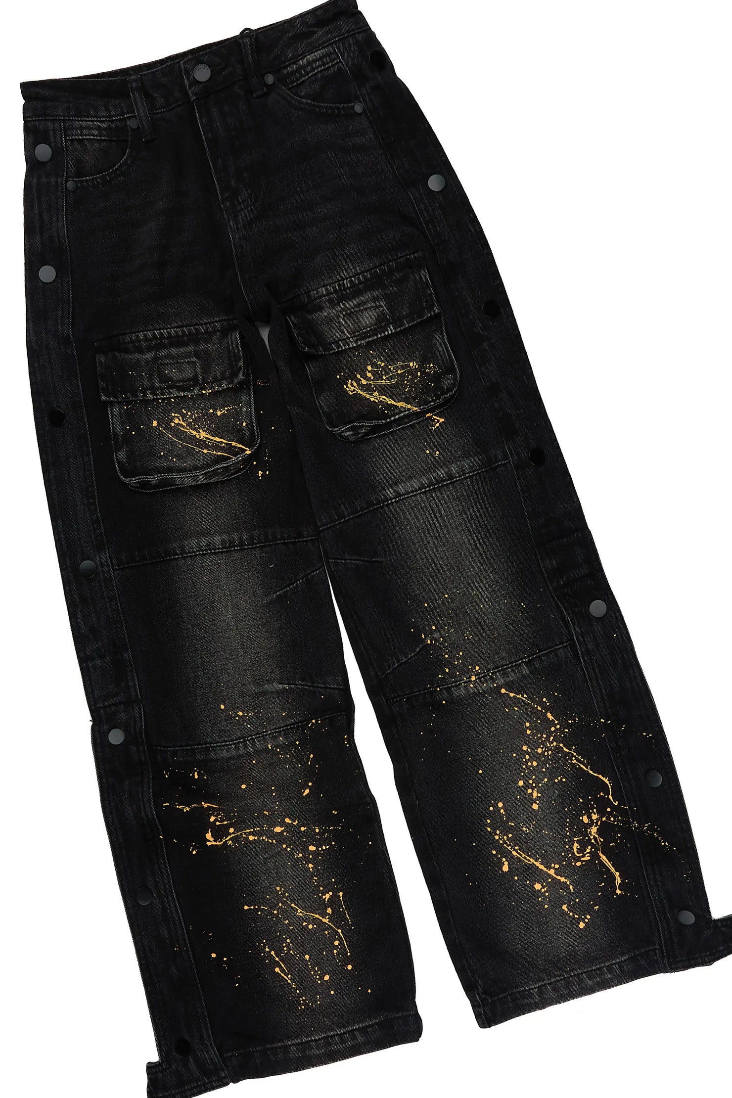 Boys Zeus Charcoal/Dark Grey Long Sleeve T-Shirt Baggy Jean Set