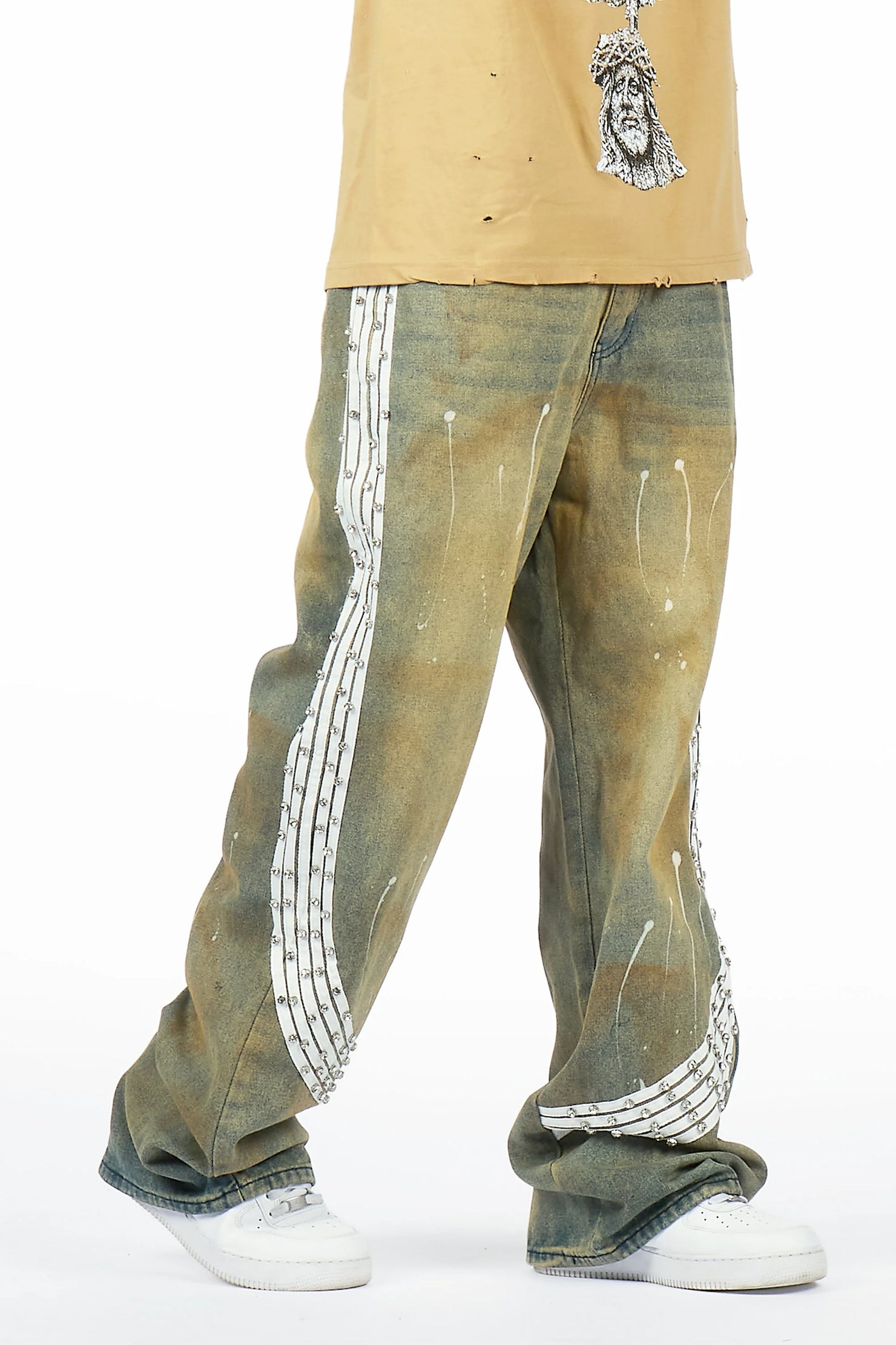 Zayven Tint Blue Baggy Fit Jean