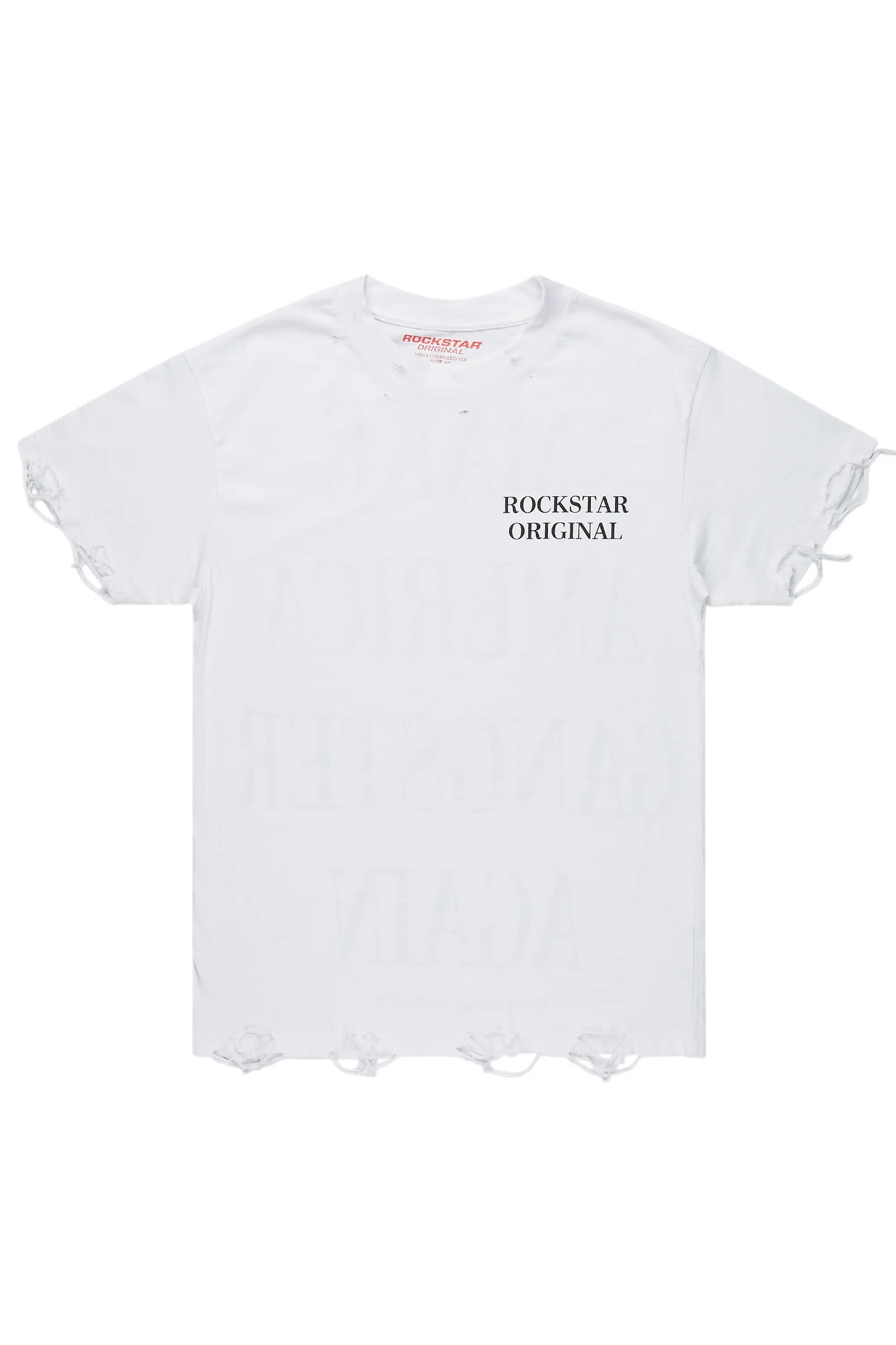 Drako White Oversized Graphic T-Shirt
