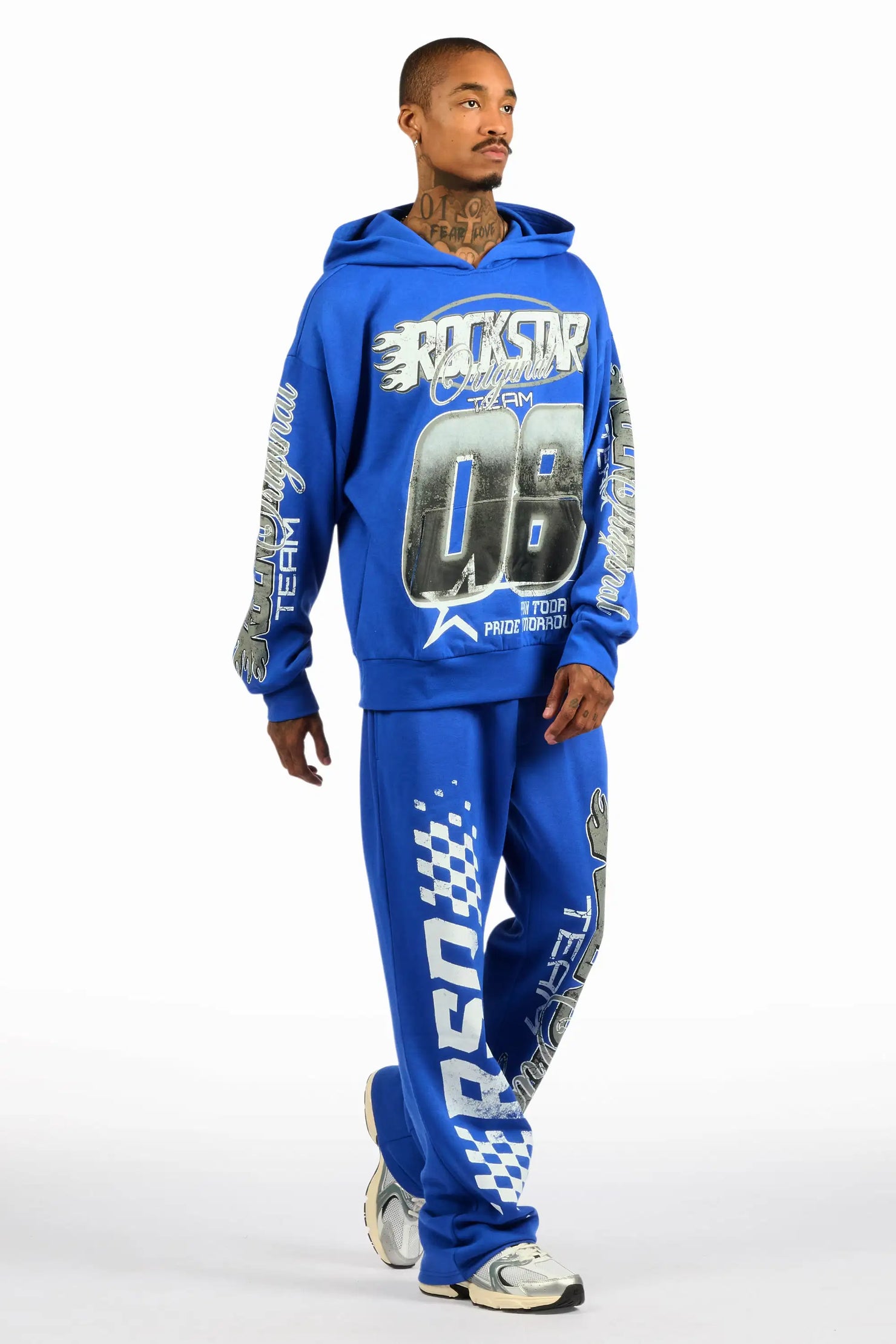 Flash Royal Hoodie/Baggy Pant Track Set