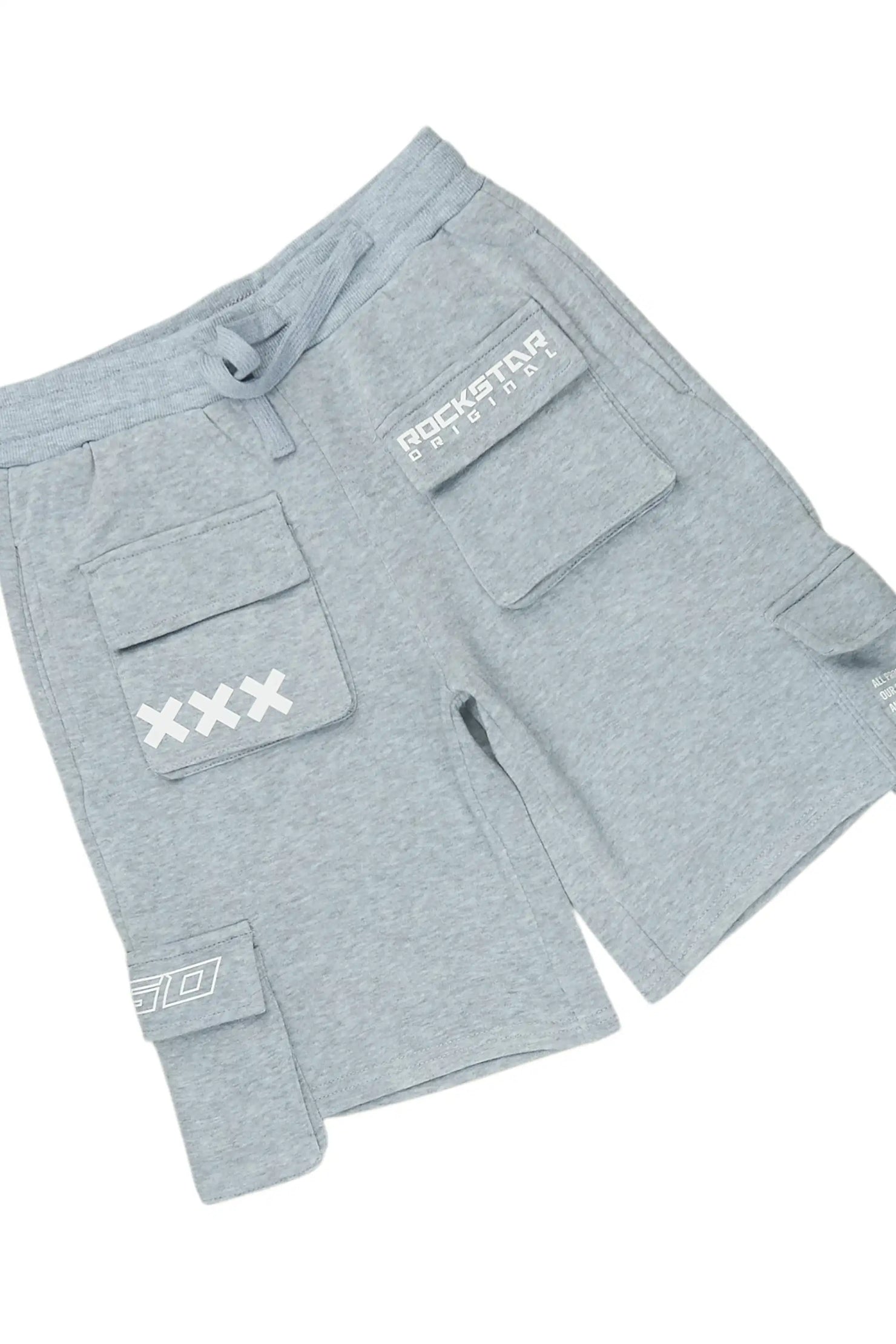 Girls Natanya Heather Grey Short Set