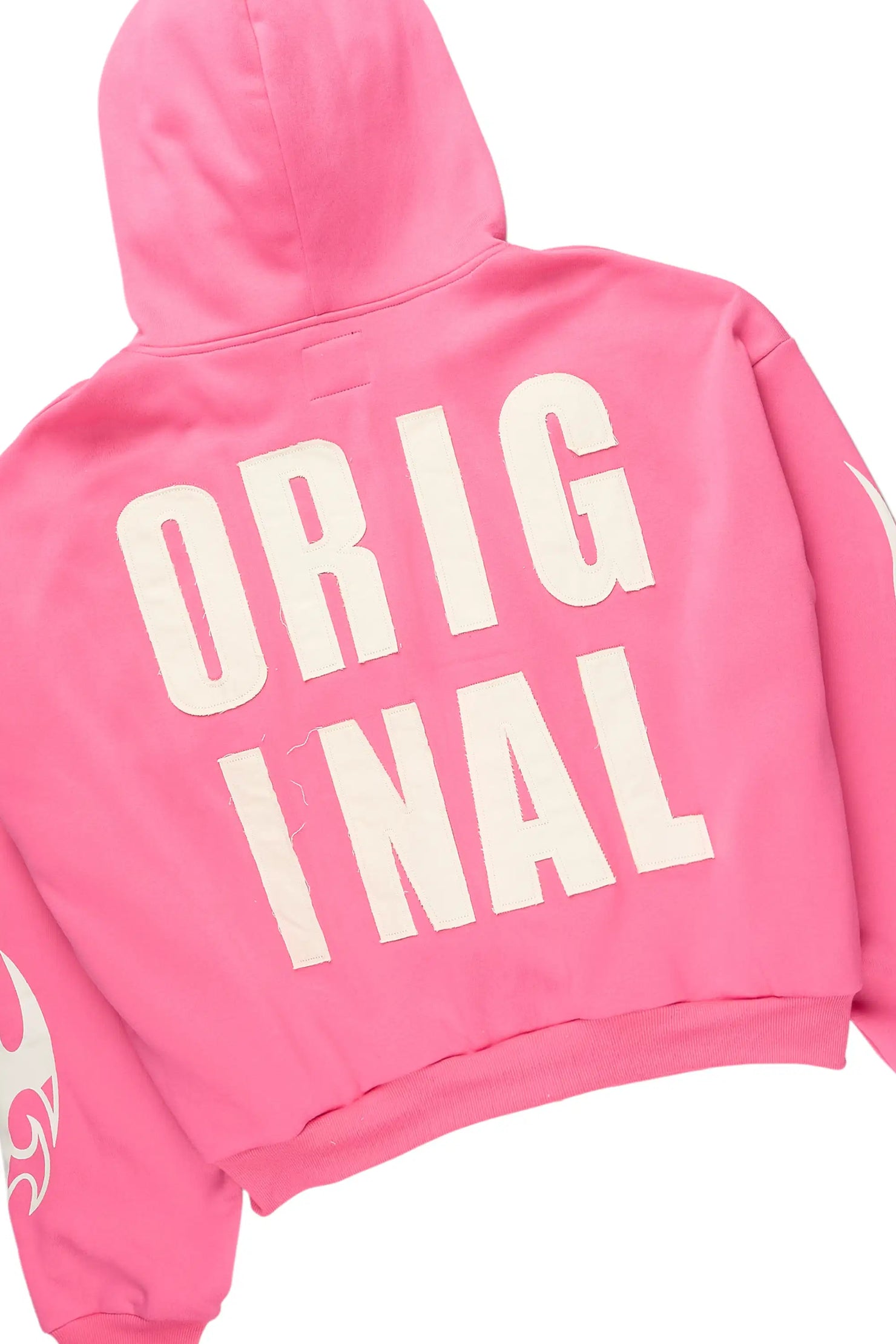 Ashira Hot Pink Baggy Fit Zip Up Track Set