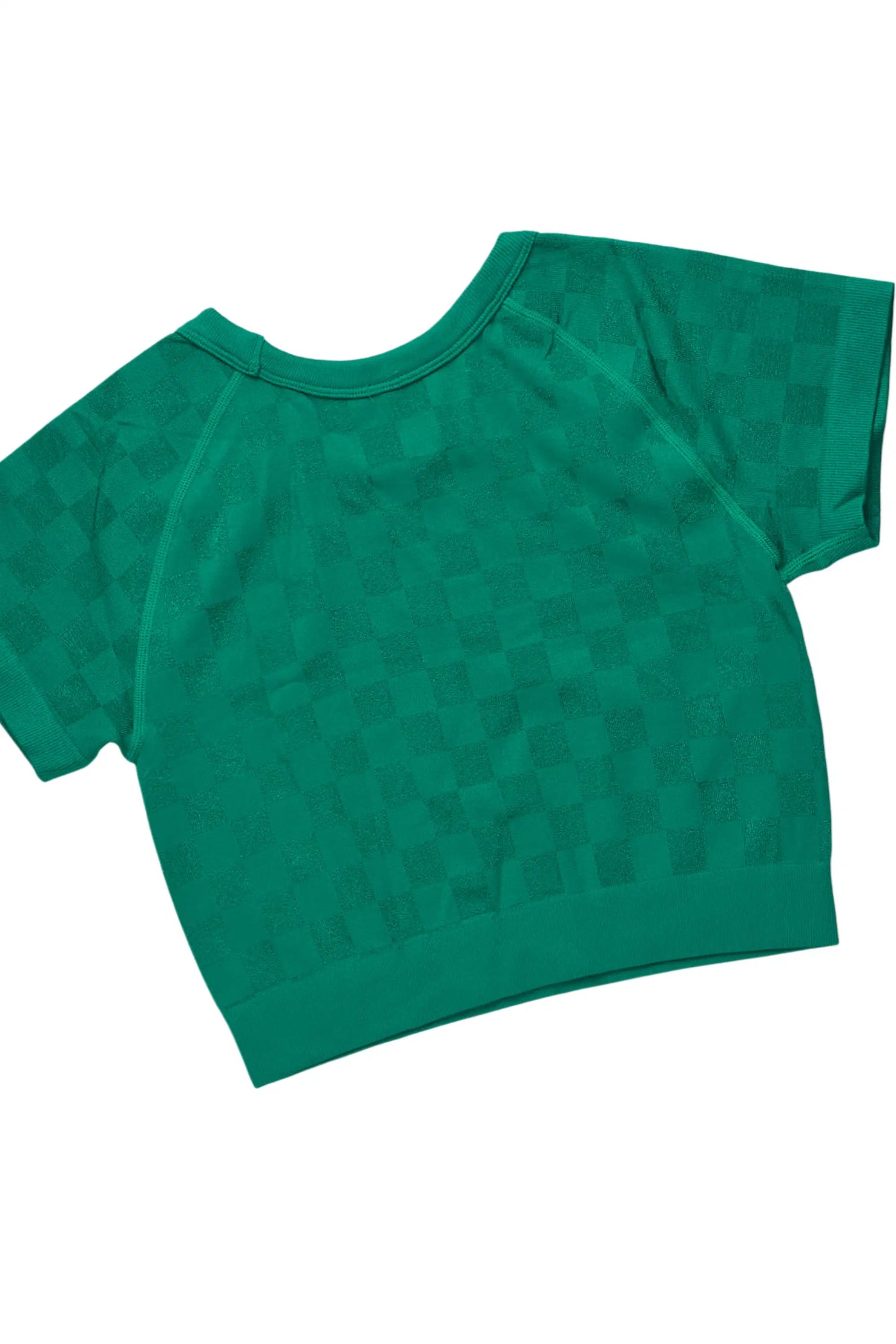 Adrianna Green Checkered Bike Short Set