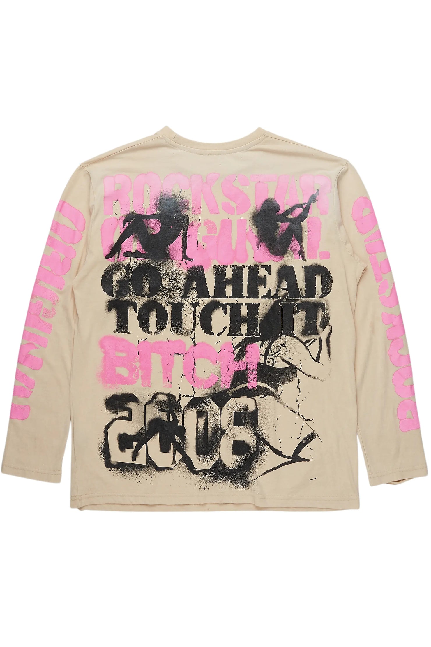 Sontique Vintage Sand Long Sleeve T-Shirt