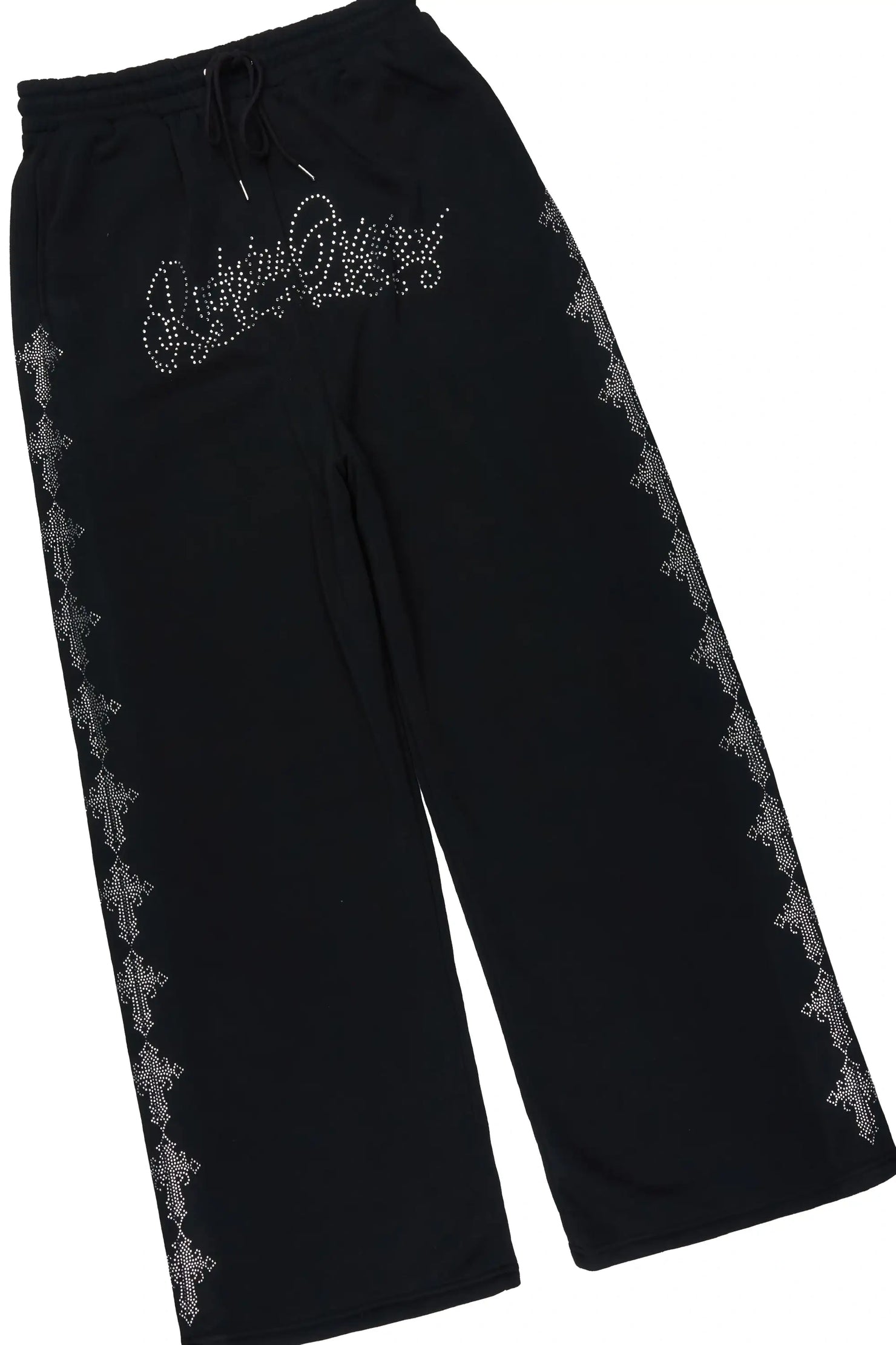 Ferrera Black Rhinestone T-Shirt/Baggy Track Set
