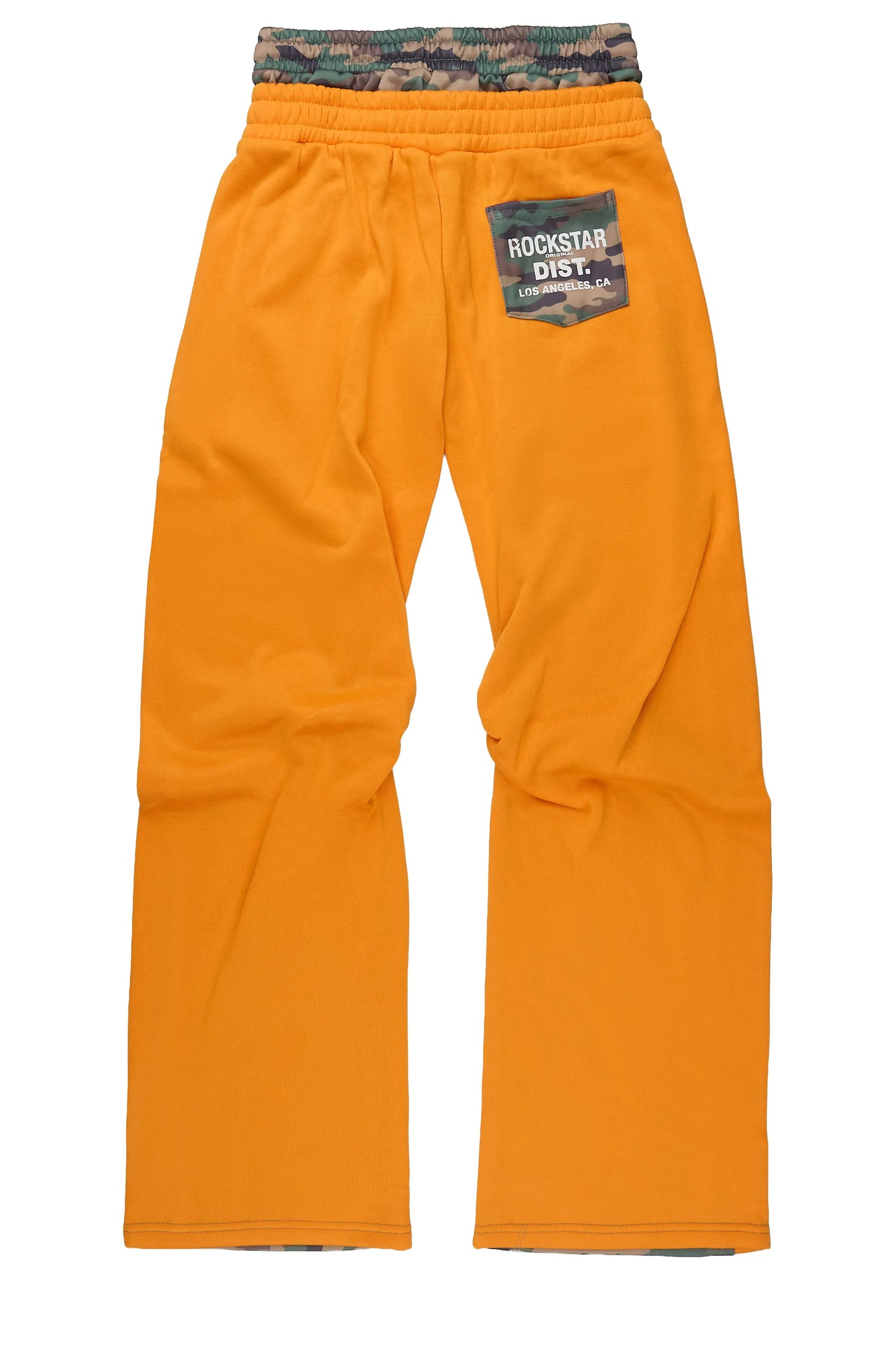 Boys Canaan Camo/Orange Double Waisted Baggy Track Pant