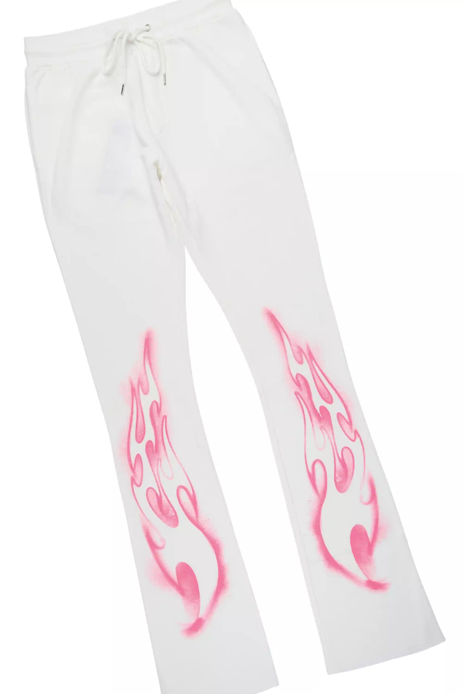 Eros White Hoodie/Stacked Pant Track Set