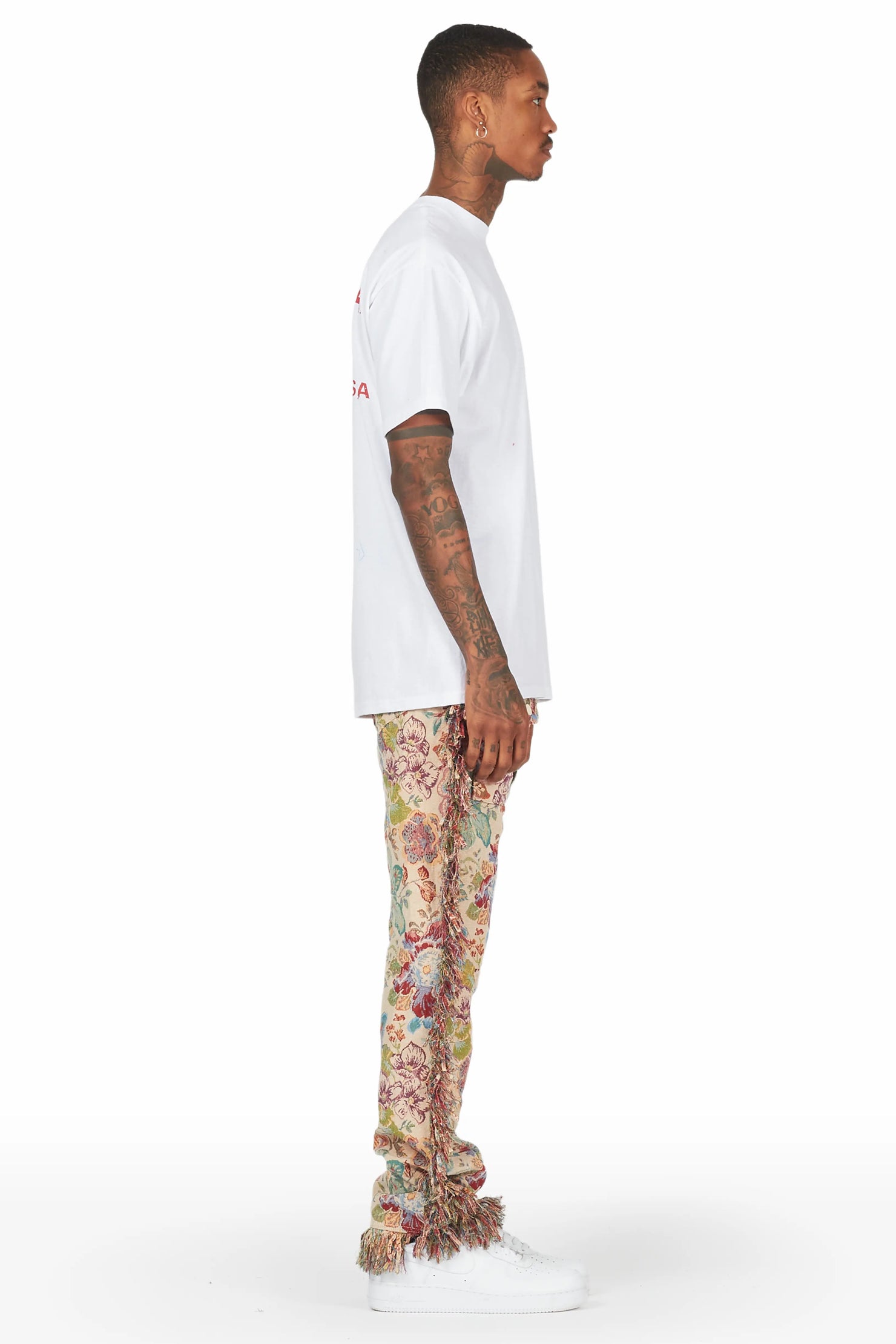 Carus Red/Beige Tapestry Pants