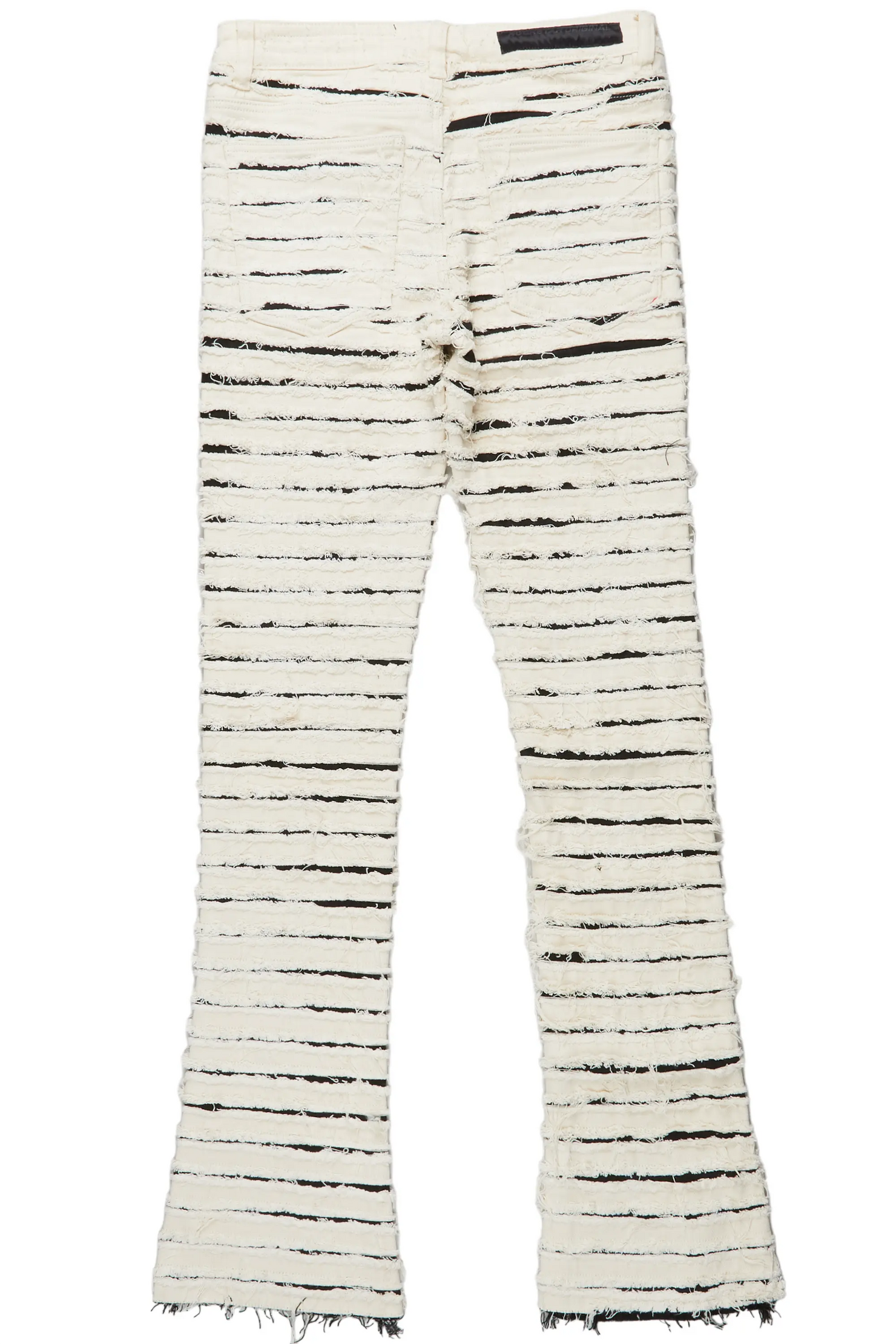 Korren Black/Beige Stacked Flare Jean