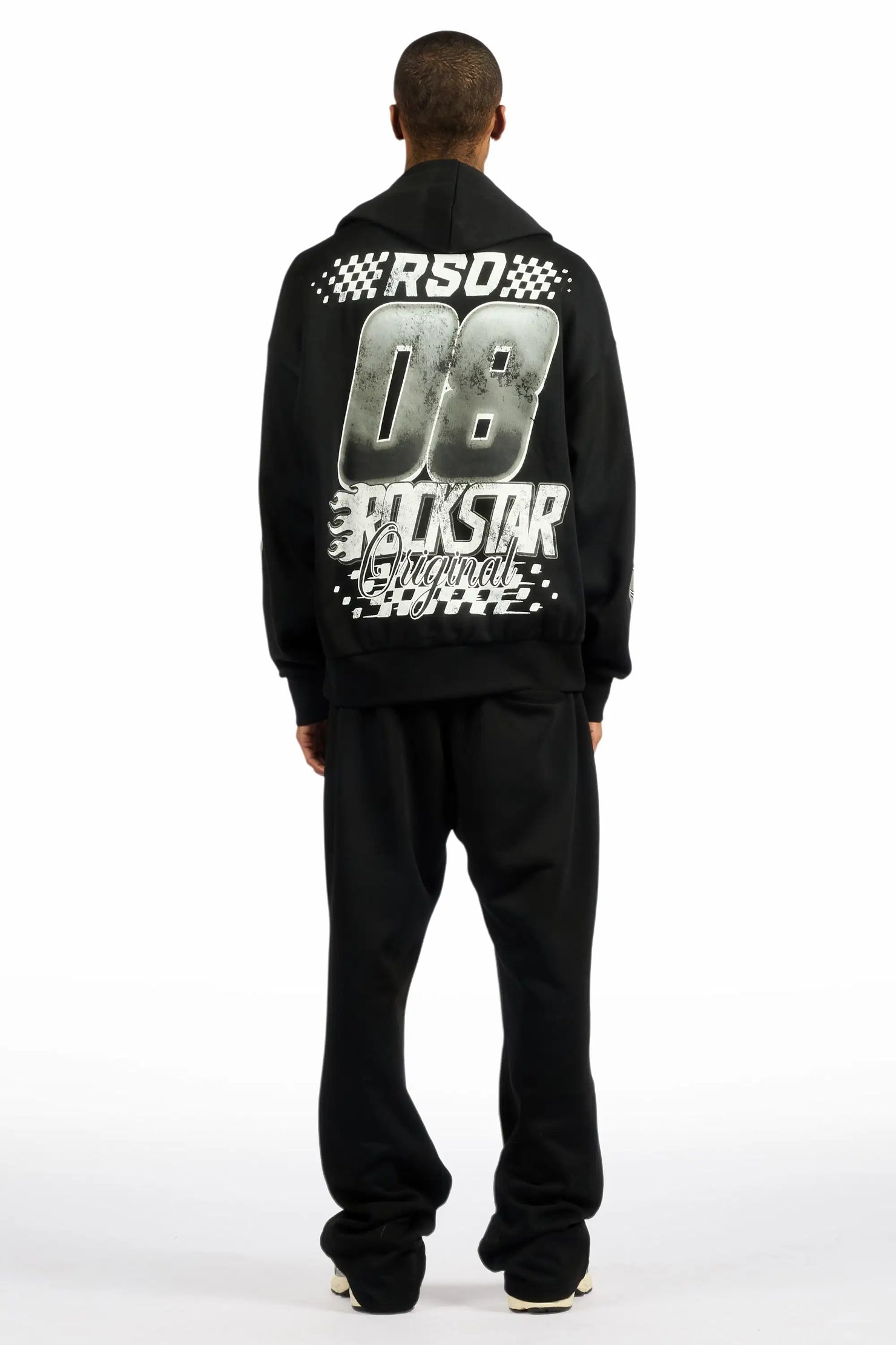 Flash Black Hoodie/Baggy Pant Track Set