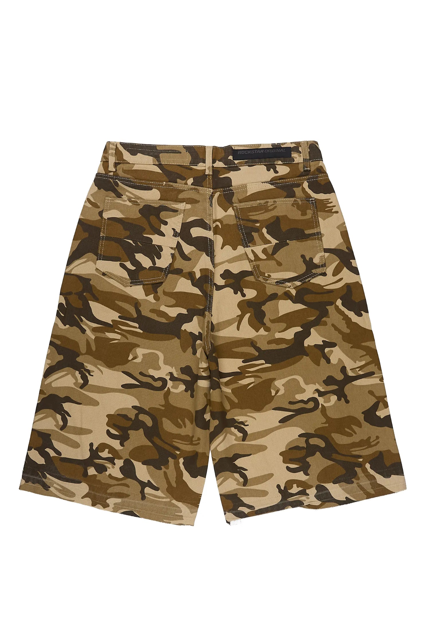 Olivier Beige Camo Patch Rhinestone Jort