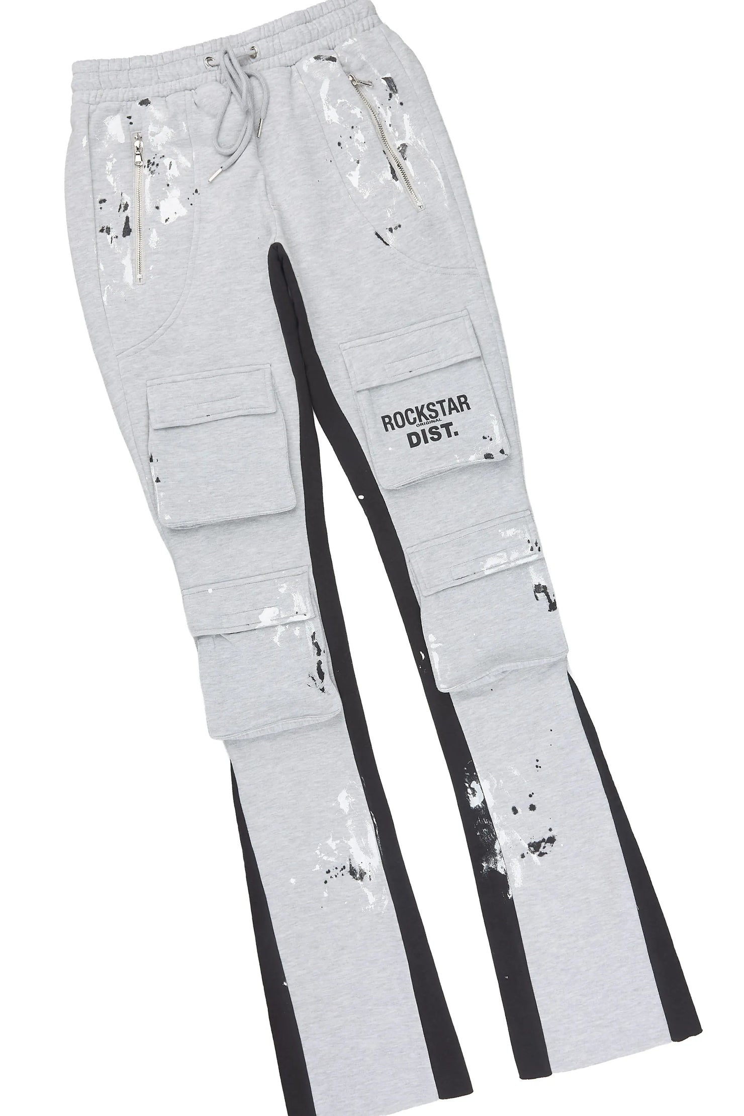 Antoon 2.0 White/Heather Grey T-Shirt/Stacked Flare Track Set