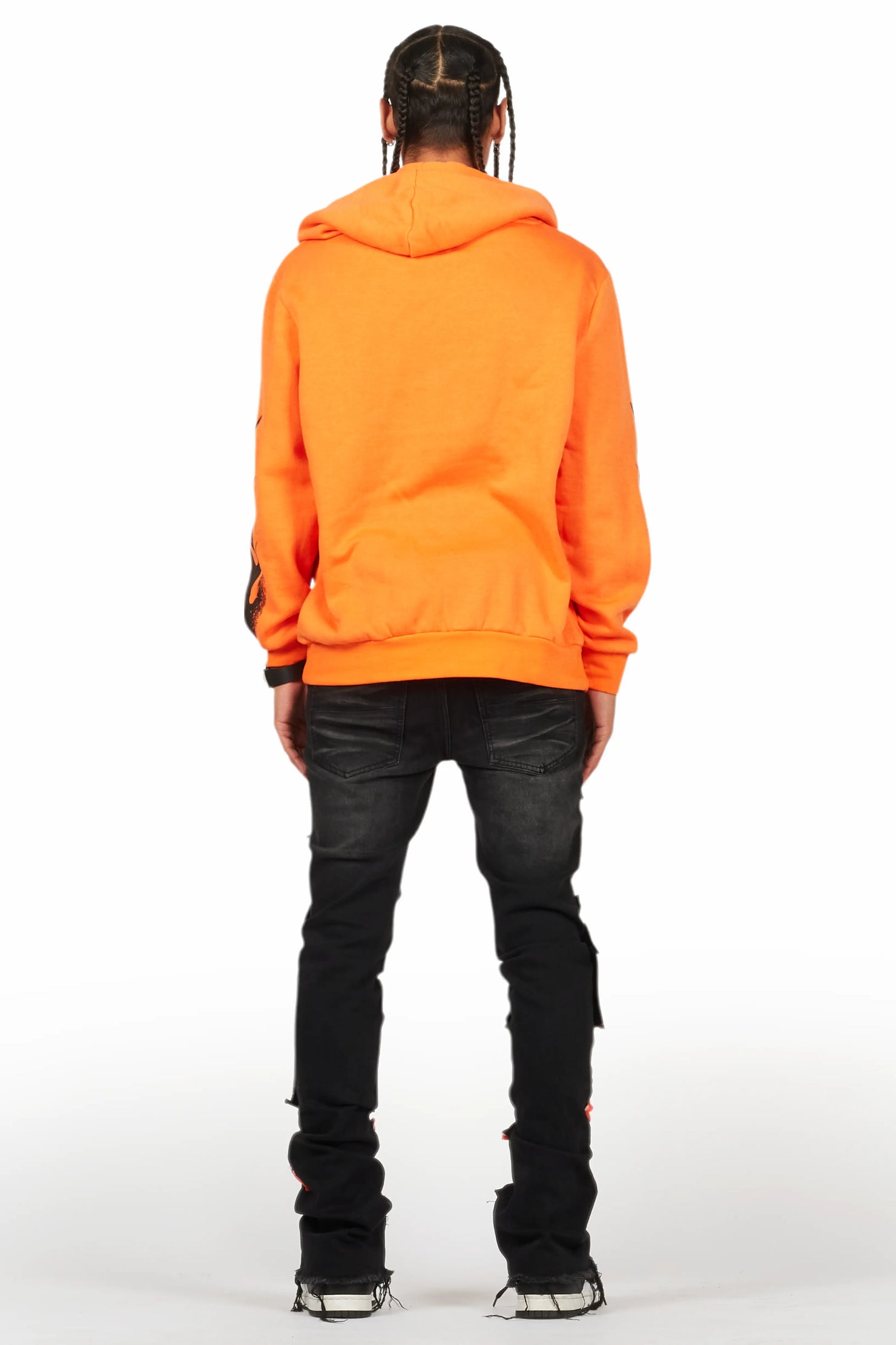 Vadim Black Patchwork Stacked Flare Jean