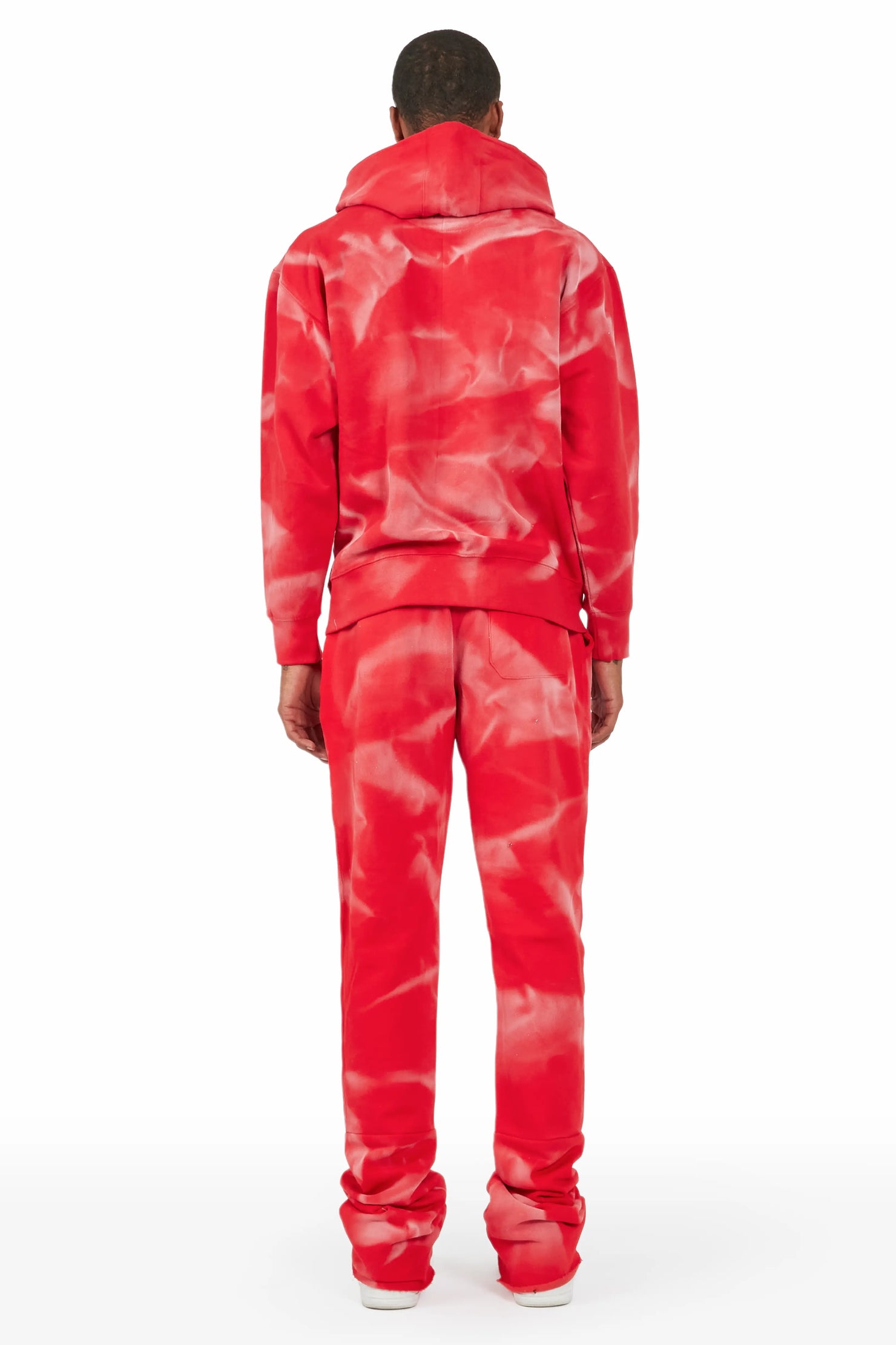 Nelly Red Hoodie/Super Stacked Flare Track Set