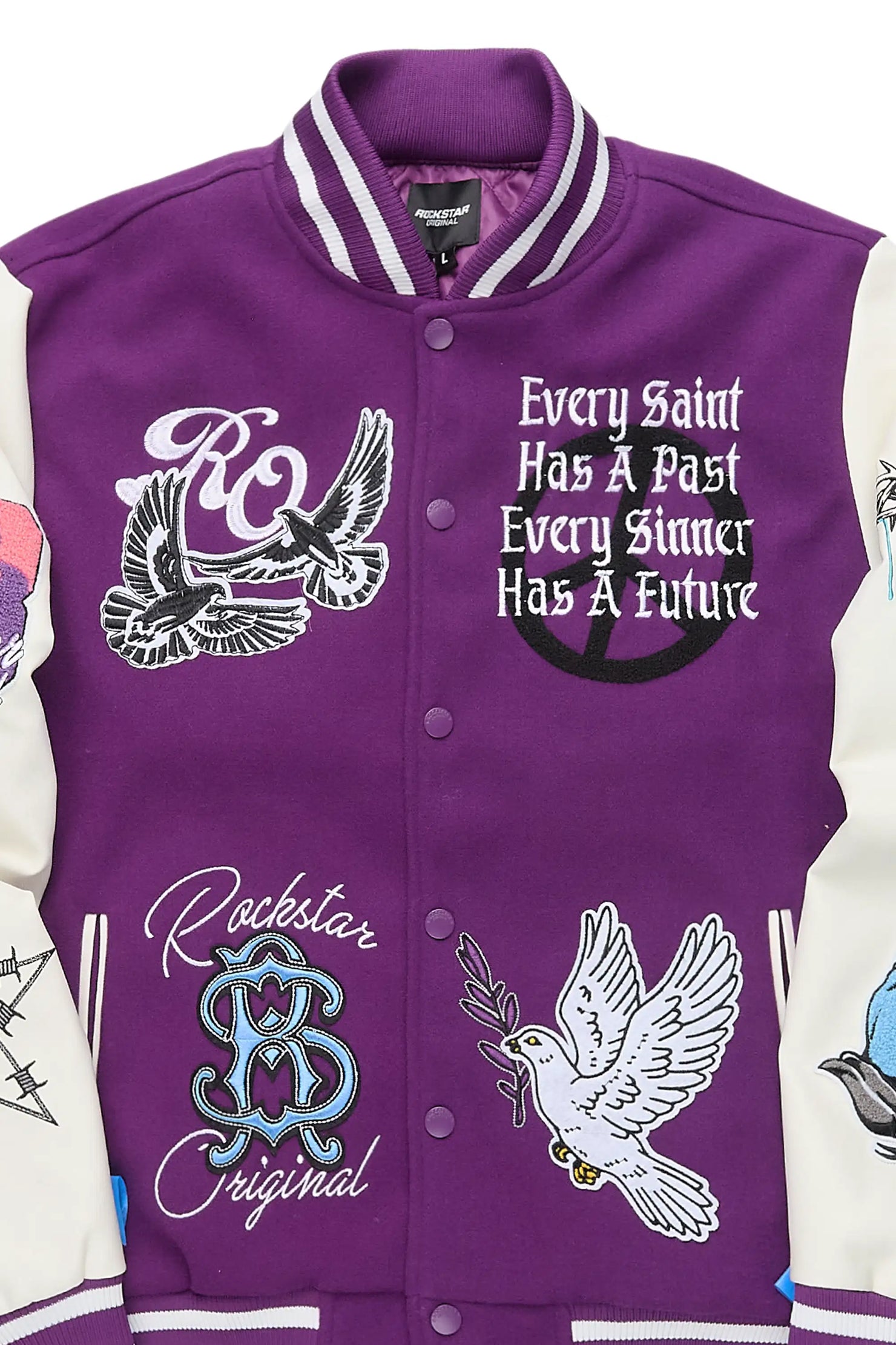 Warpath Purple Varsity Jacket