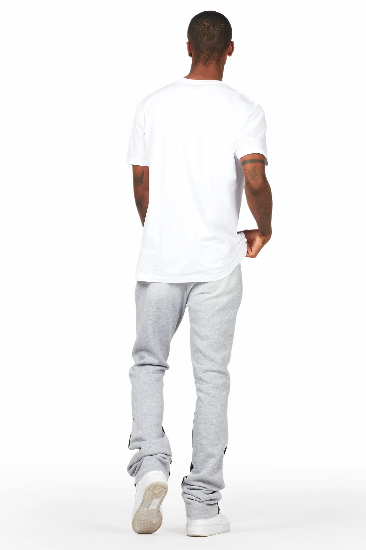 Vadim White/Grey T-Shirt/Stacked Flare Track Set