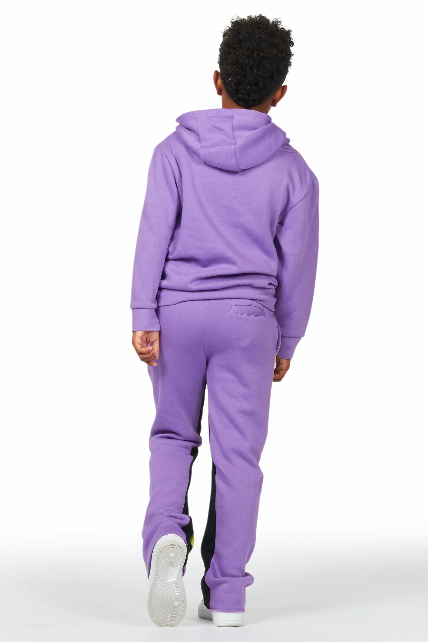 Boys Rue Purple Baggy Fit Pant Set