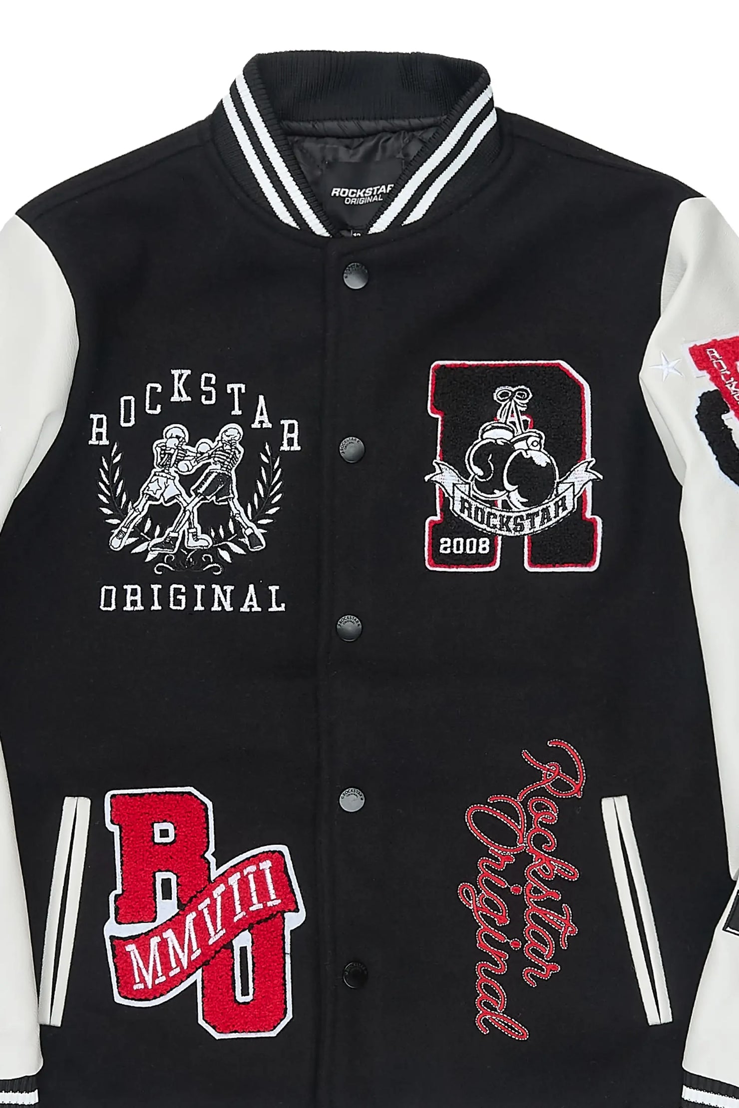 Boys Lutador Black Varsity Jacket