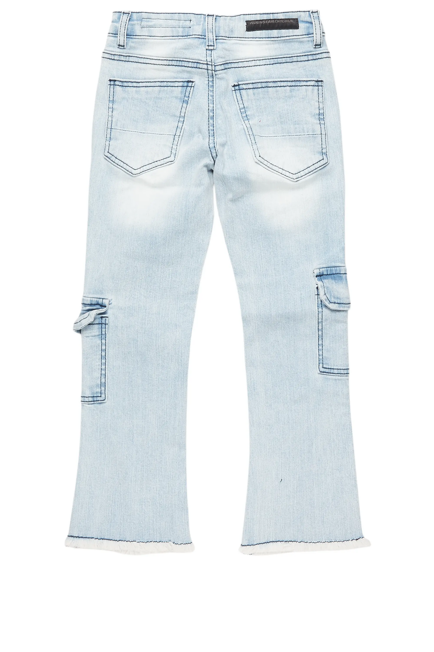 Boys Kade Blue Stacked Flare Jean