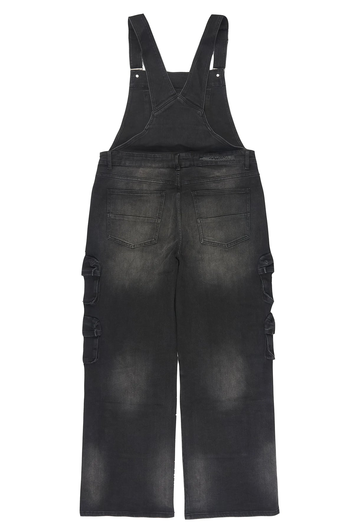 Keoni Black Rhinestone Denim Overall