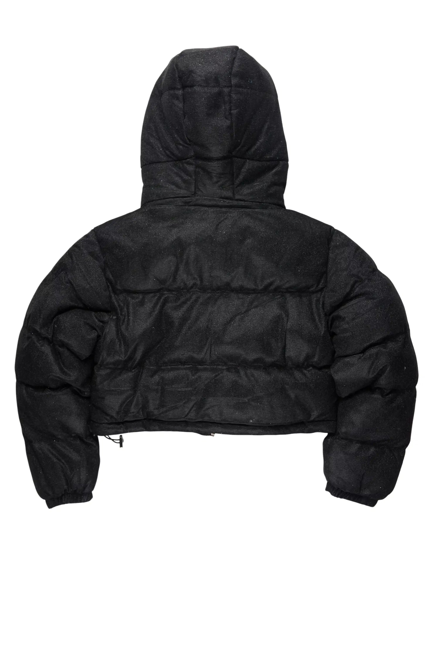 Meranda Black Glitter Puffer Jacket