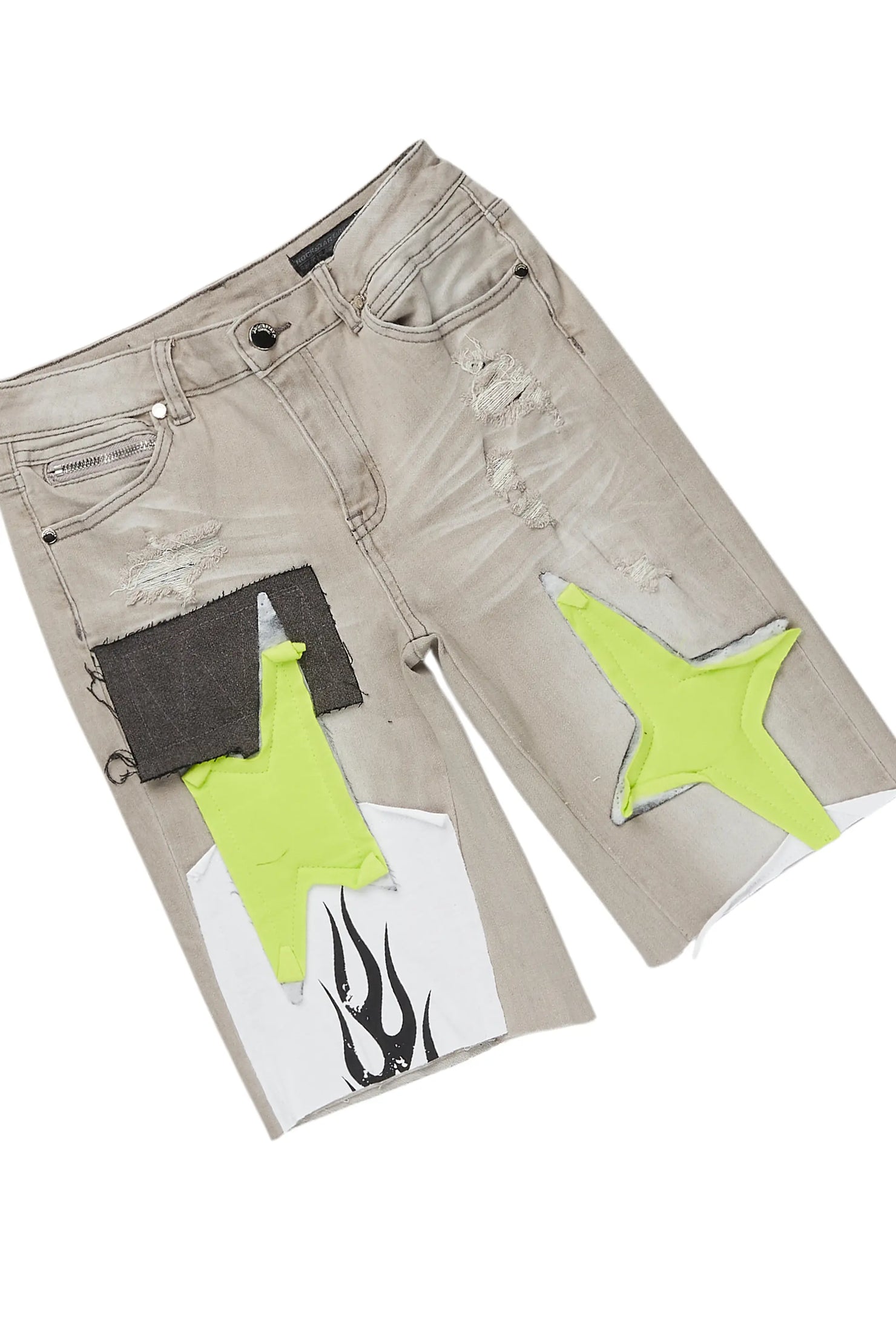 Boys Eddie White/Yellow T-Shirt/Denim Short Set