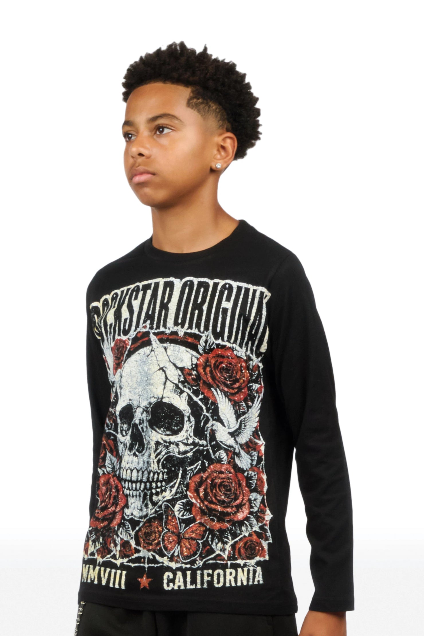 Boys Mars Black Long Sleeve T-Shirt