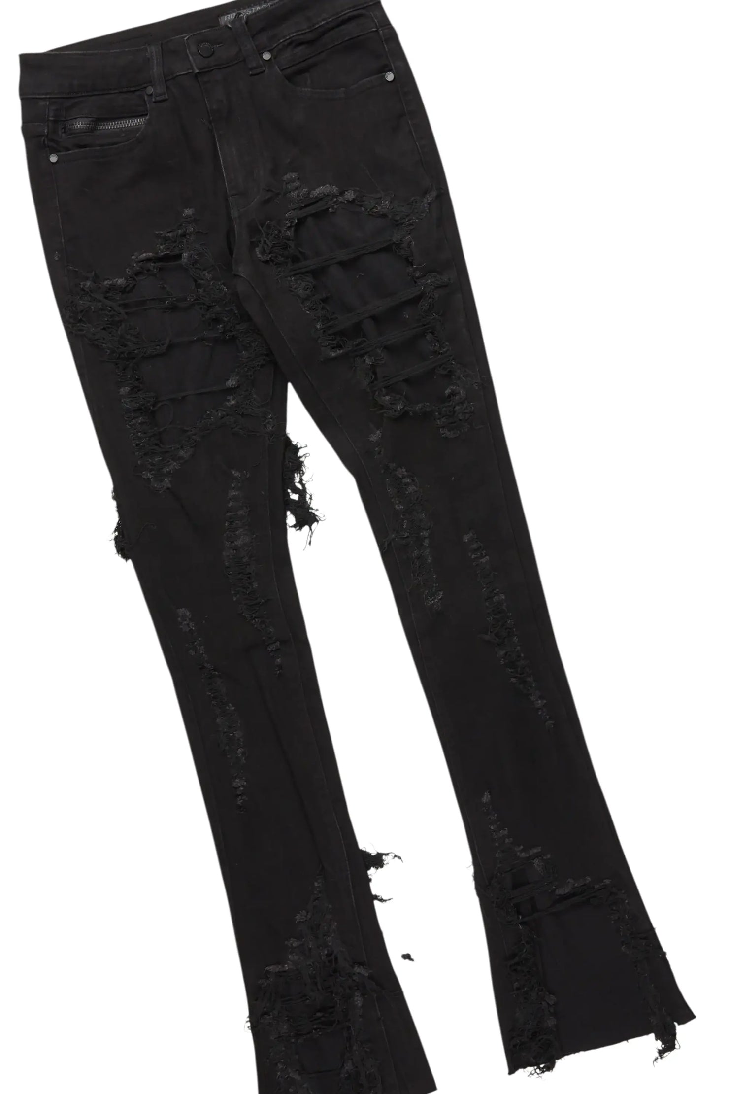 Darken Black Hoodie/Stacked Jean Bundle