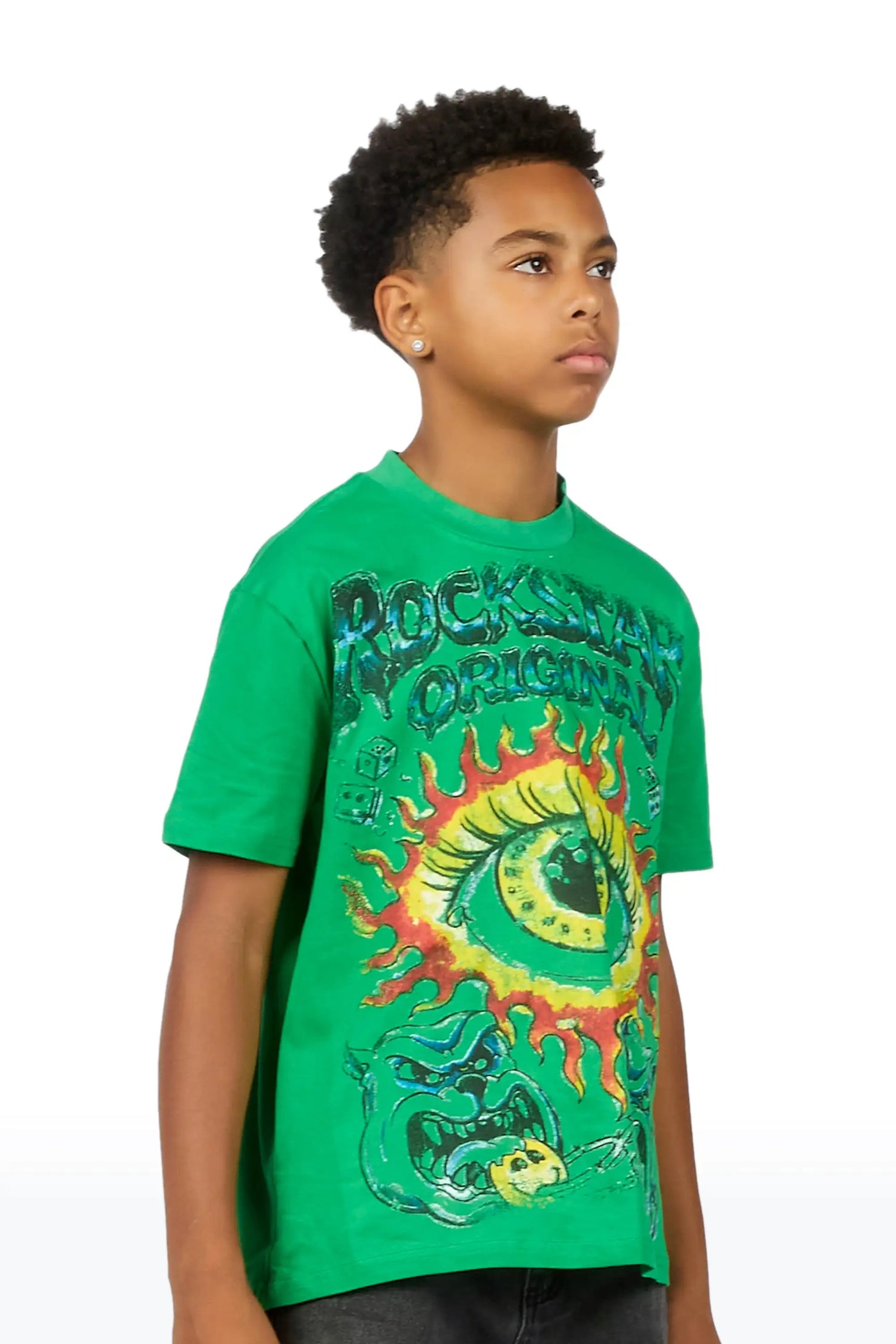 Boys Storm Green Graphic T-Shirt