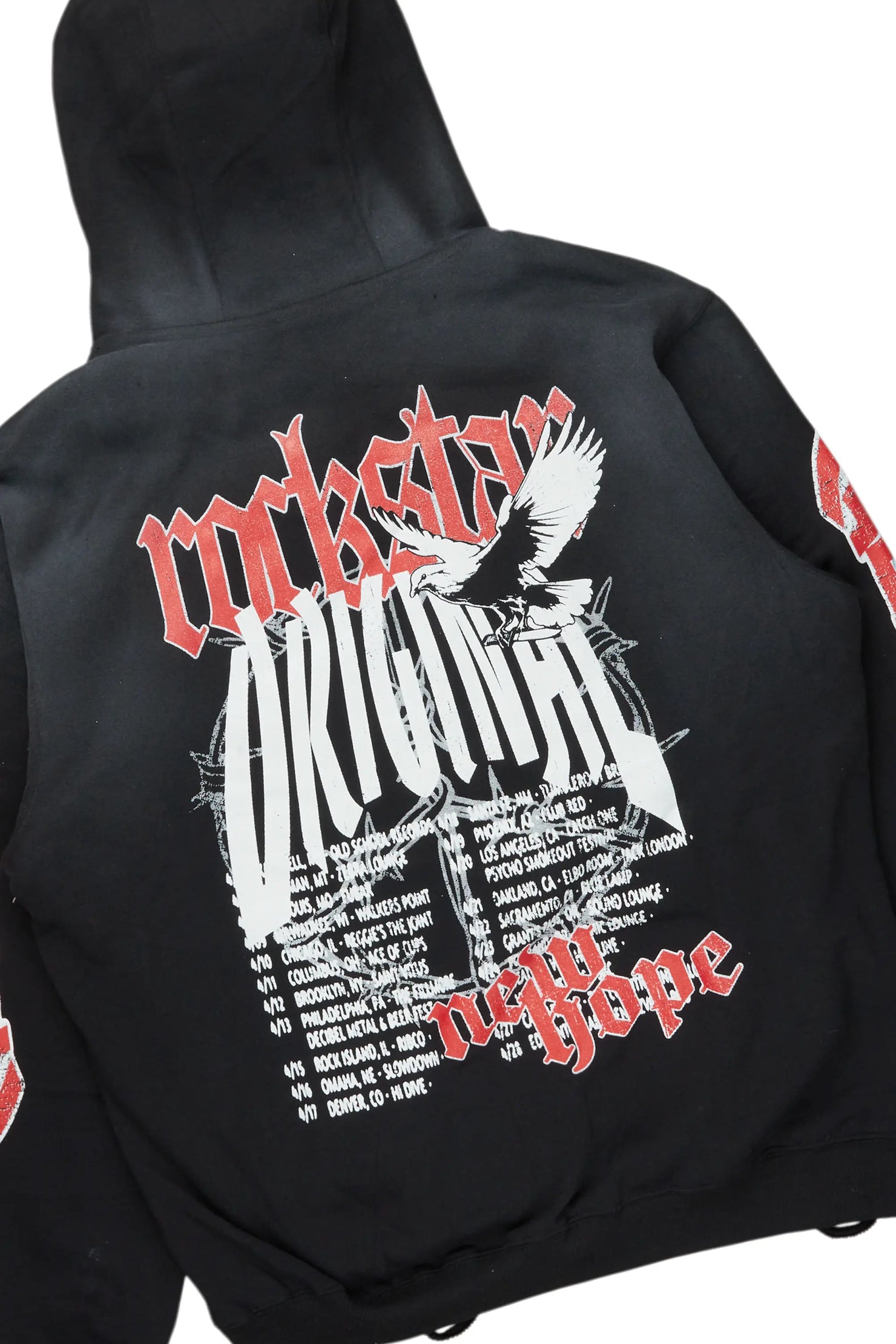 Burial Black Hoodie/Stacked Flare Jean Bundle