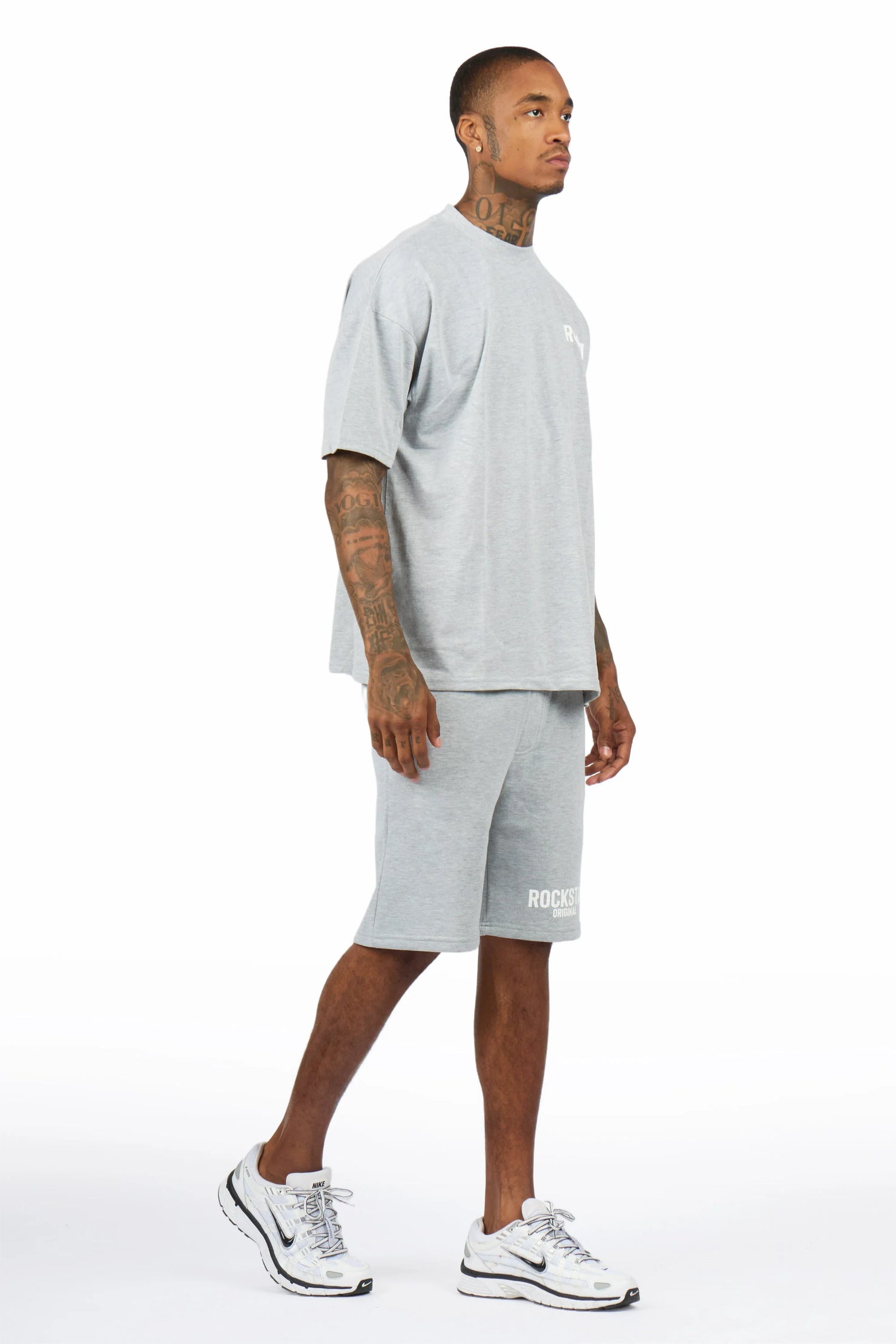 Sana Heather Grey Short Set