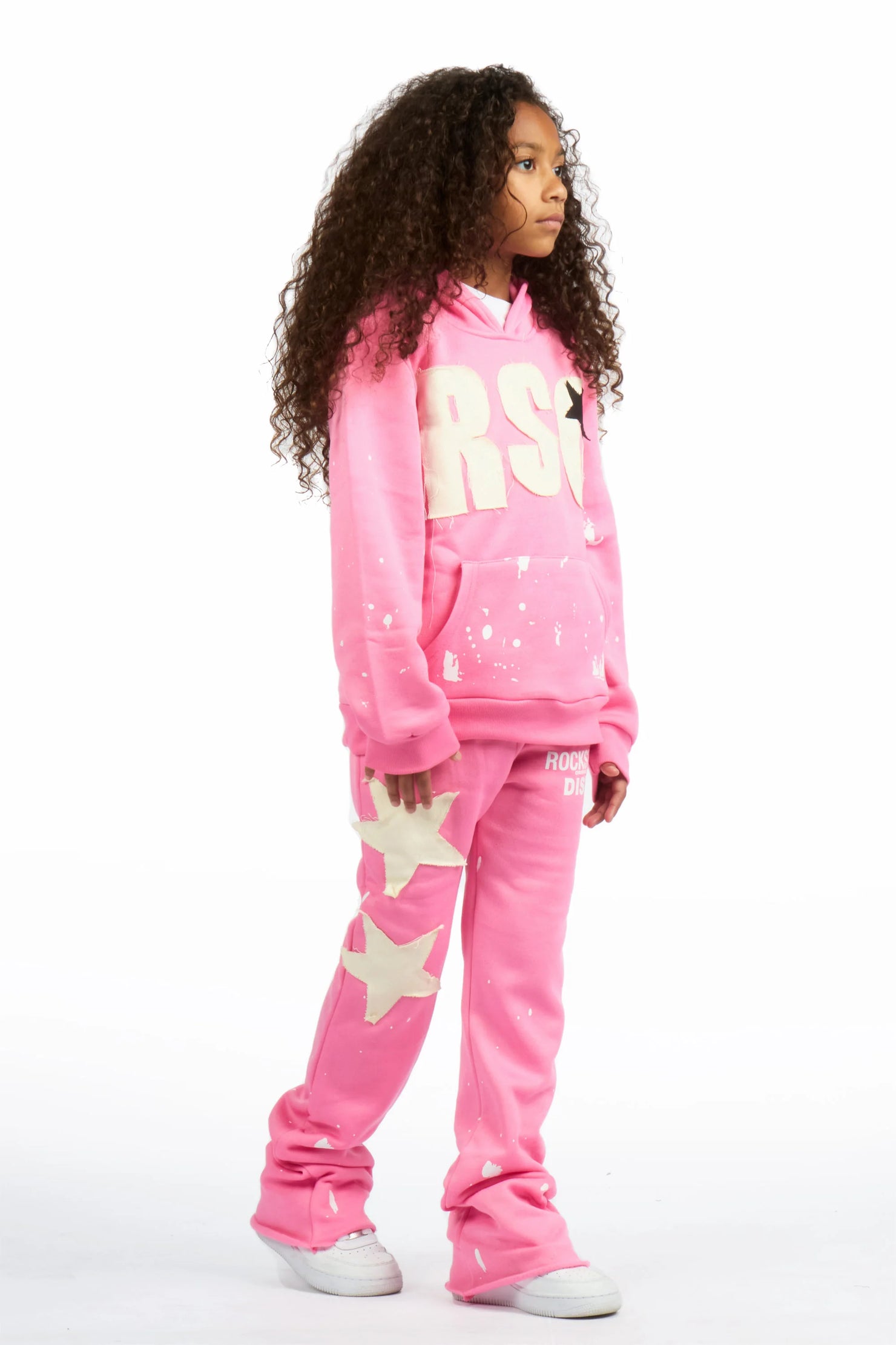 Girls Kymesha Ice Pink Stacked Track Set