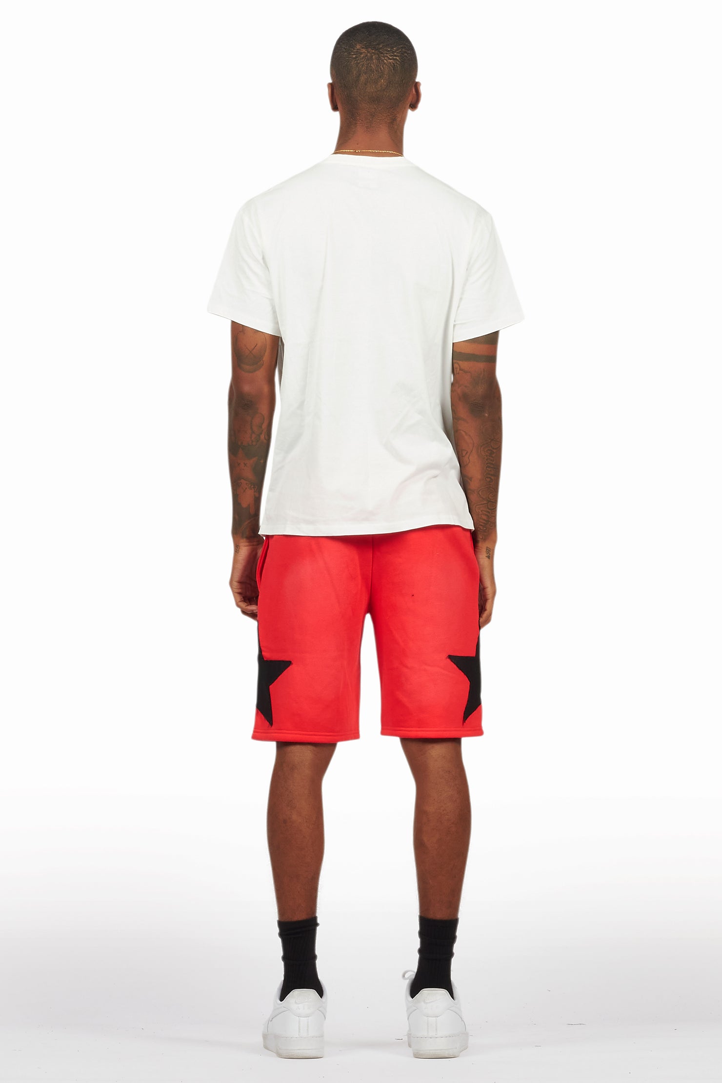Sarge White/Red T-Shirt/Short Set