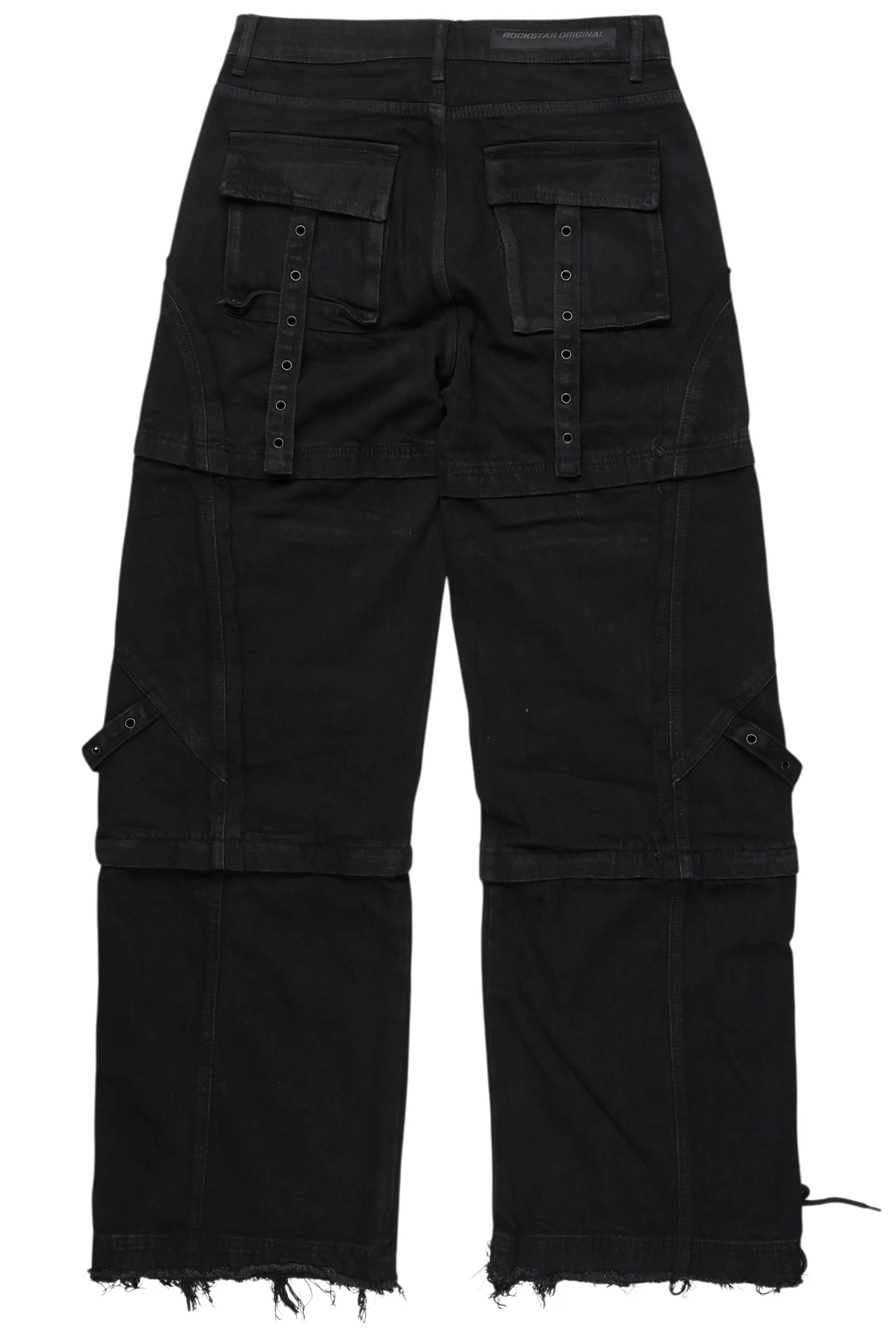 Three Maxi Jet Black Baggy Fit Jean