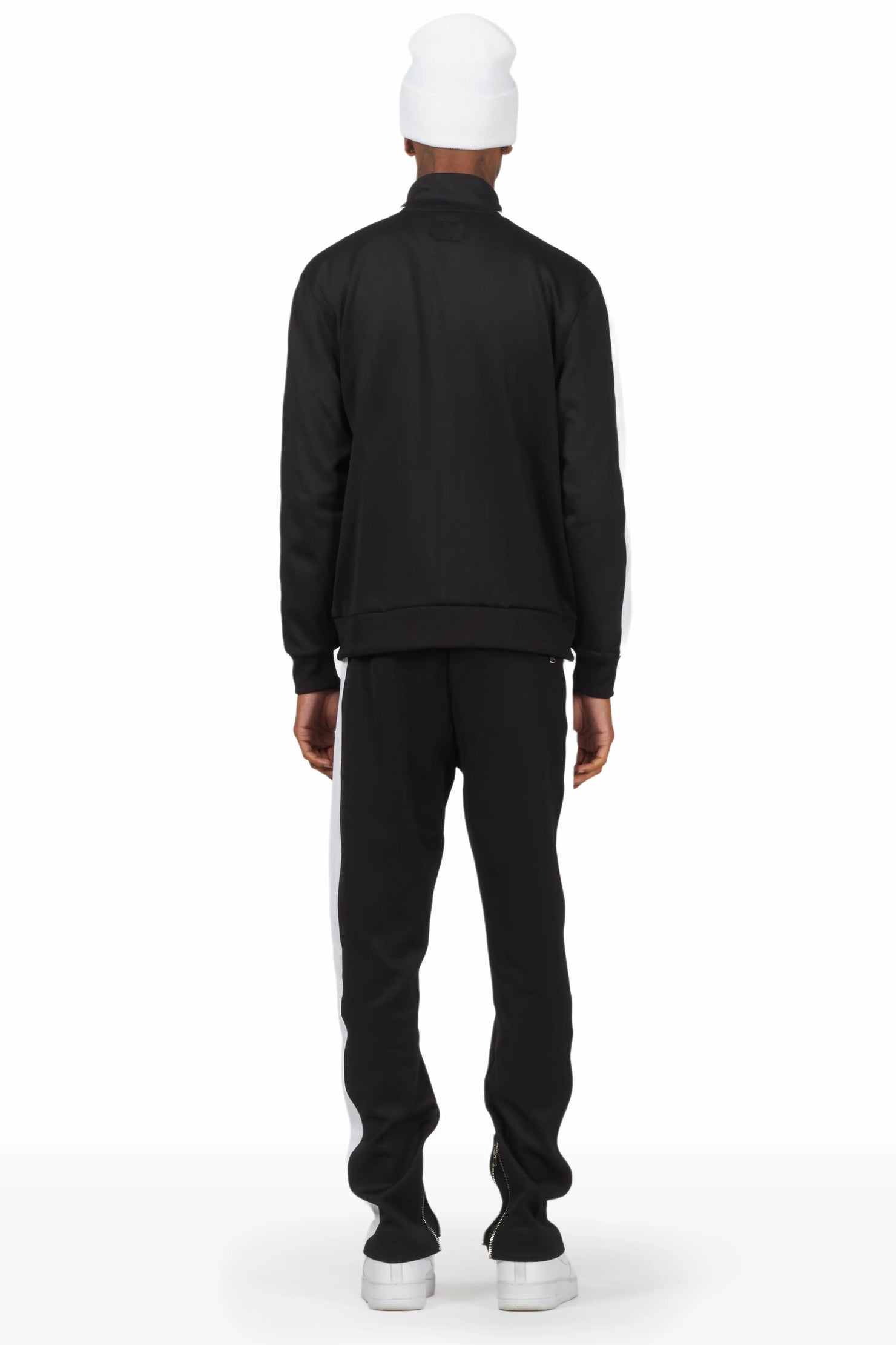 Warblen Black Tricot Slim Fit Track Set