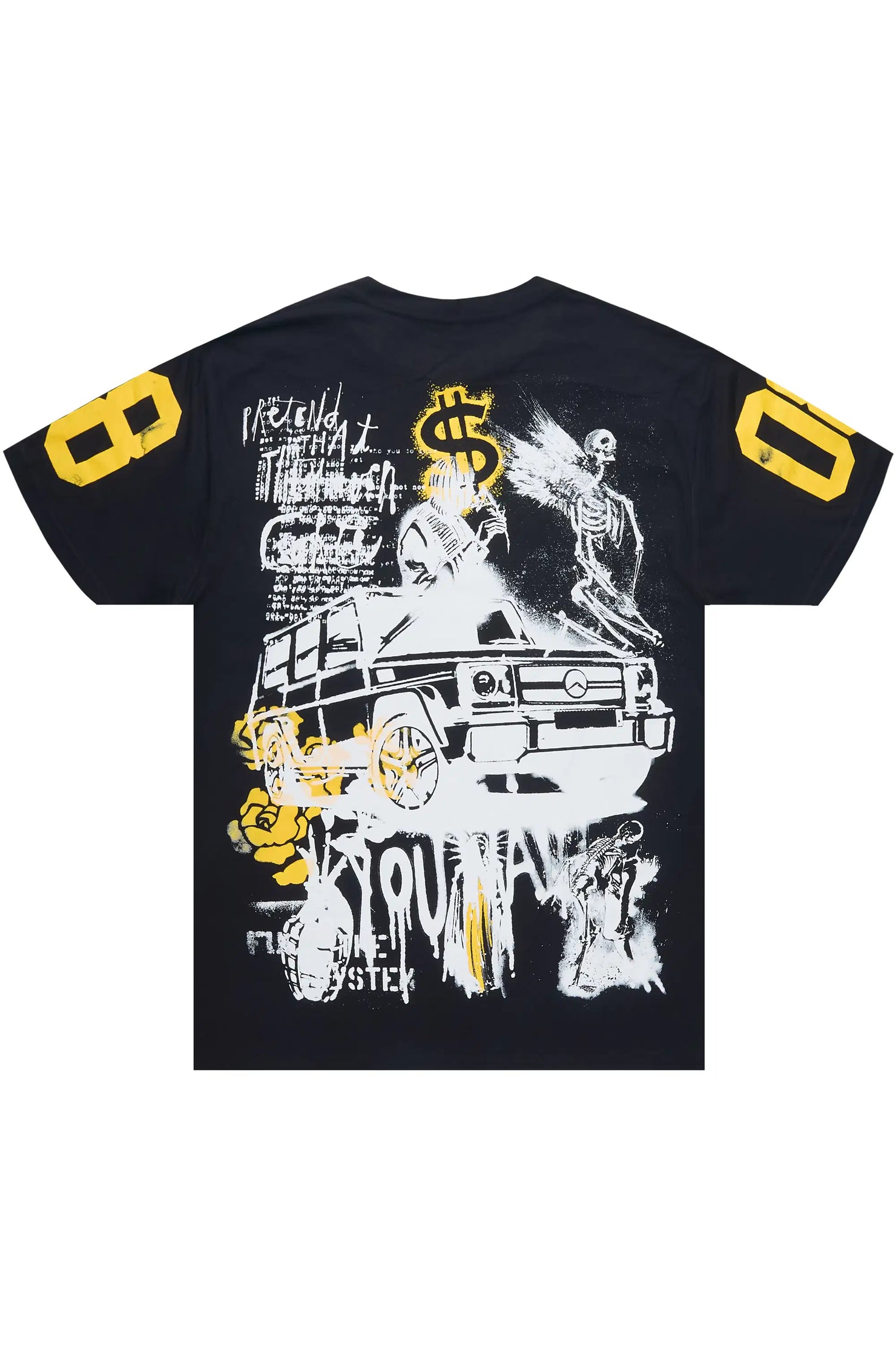 Grill 3.0 Black/Yellow Oversized Graphic T-Shirt