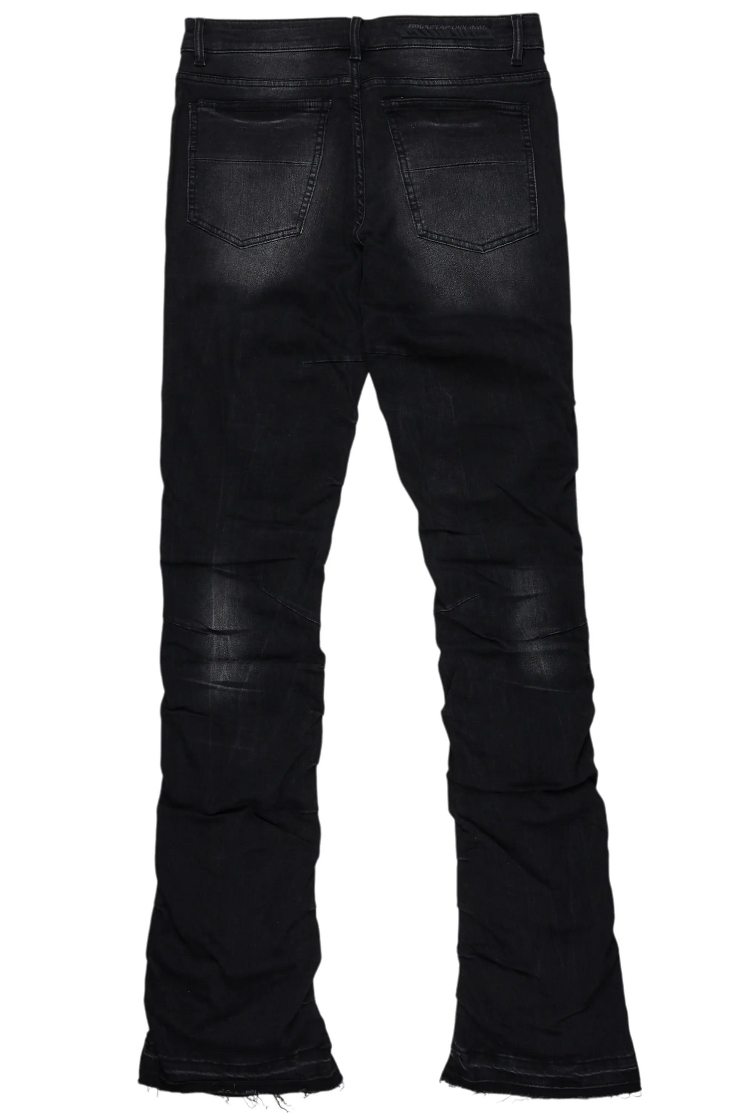 Mercol Black Stacked Flare Jean