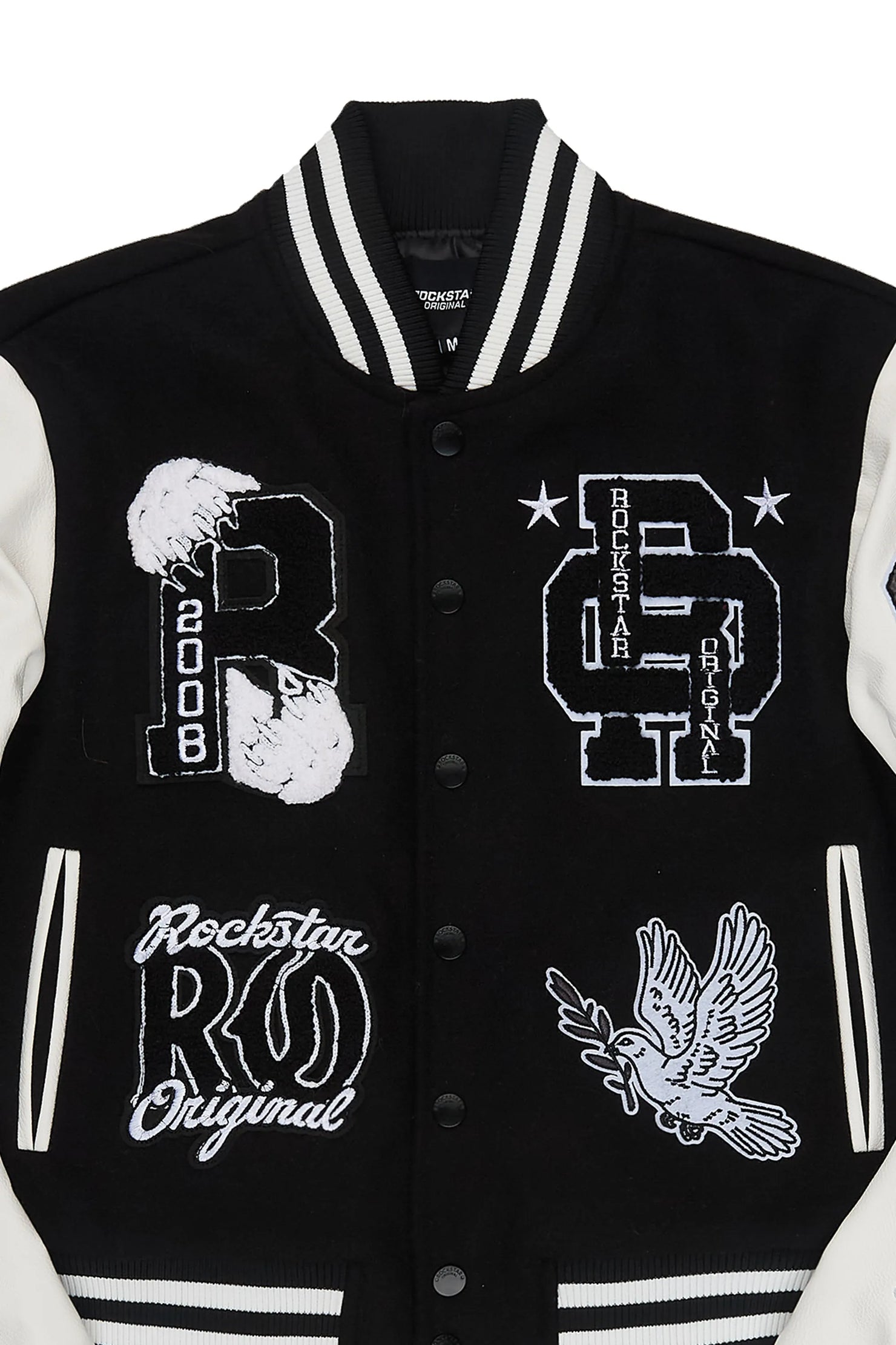 Novella Black/White Oversized Varsity Jacket