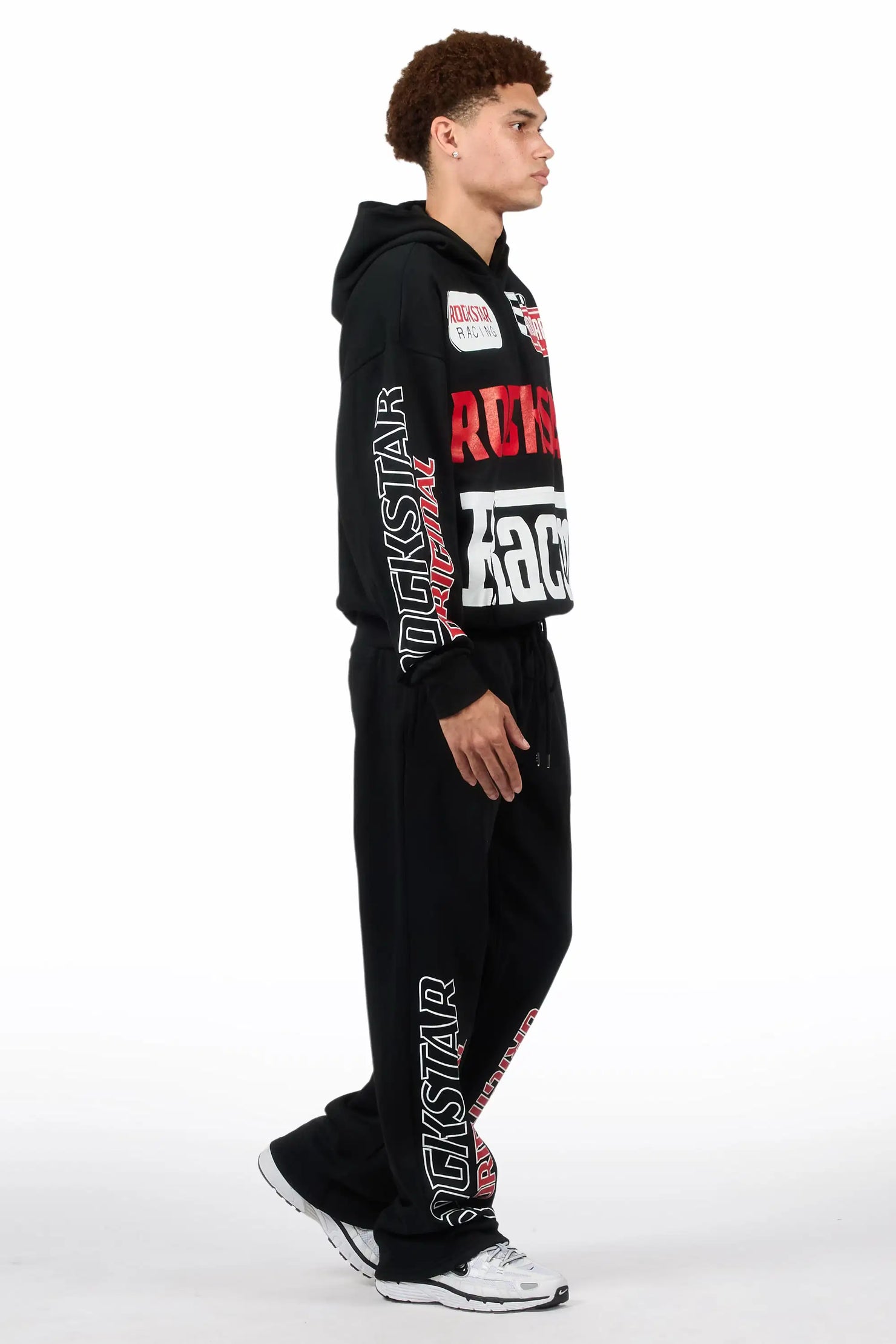 Spiller Black Hoodie Relaxed Track Set