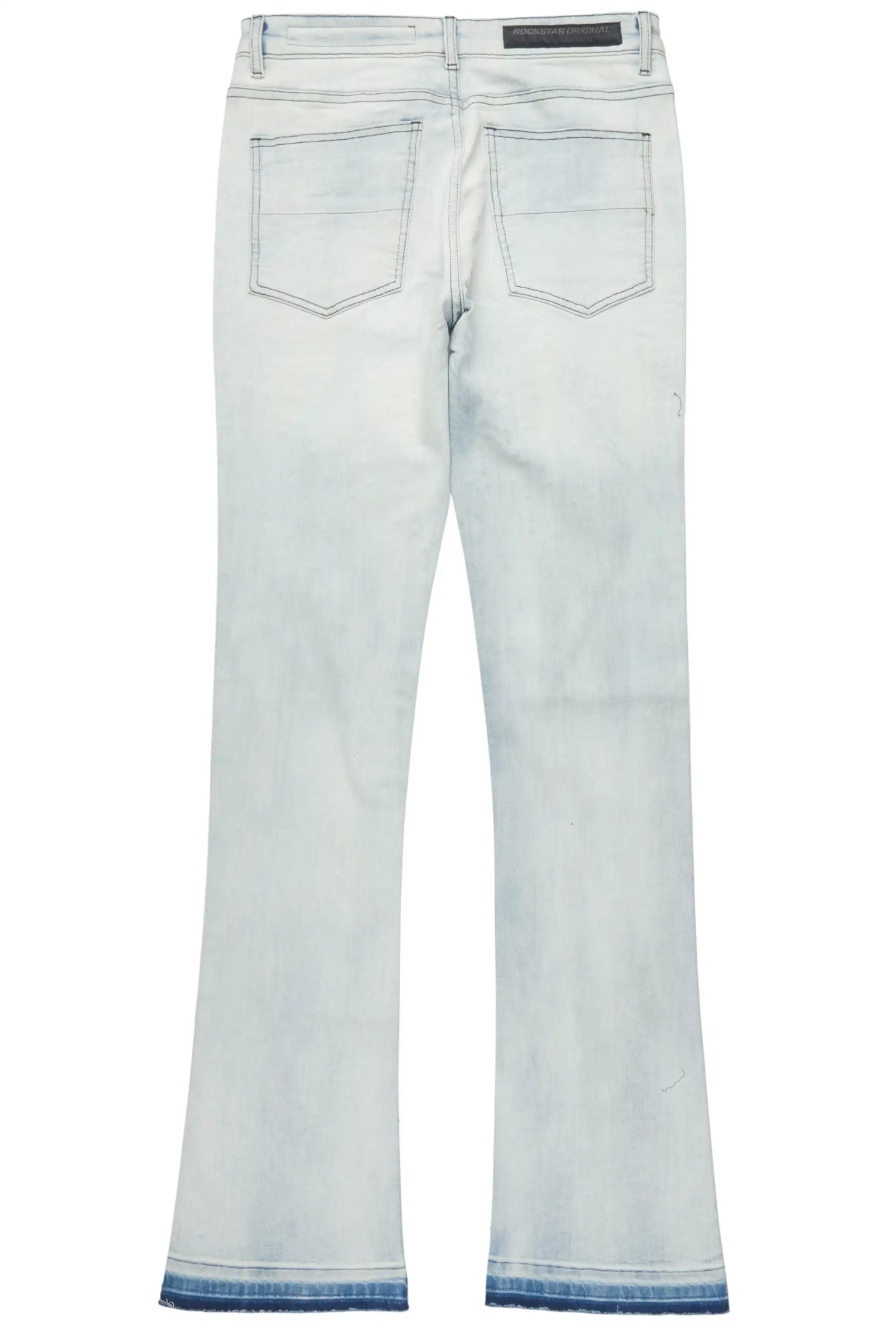 Maxton Blue Rhinestone Stacked Flare Jean