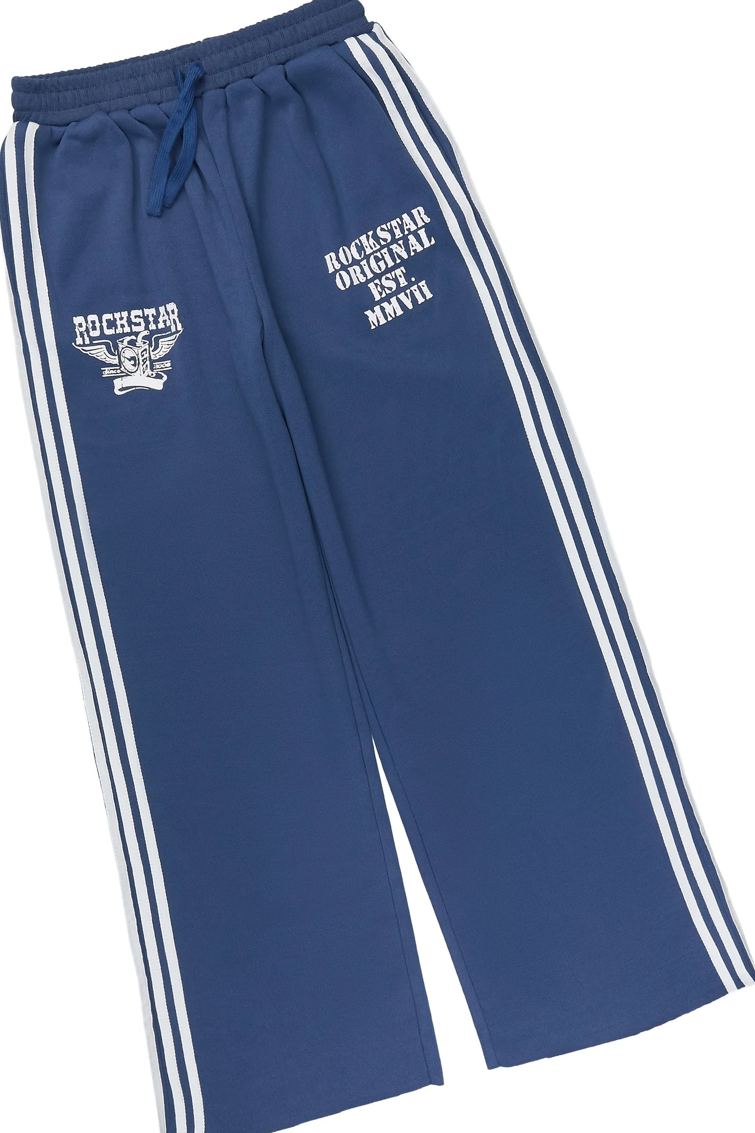 Boys Manier Navy/Cream Zip Up Hoodie Relaxed Pant Track Set