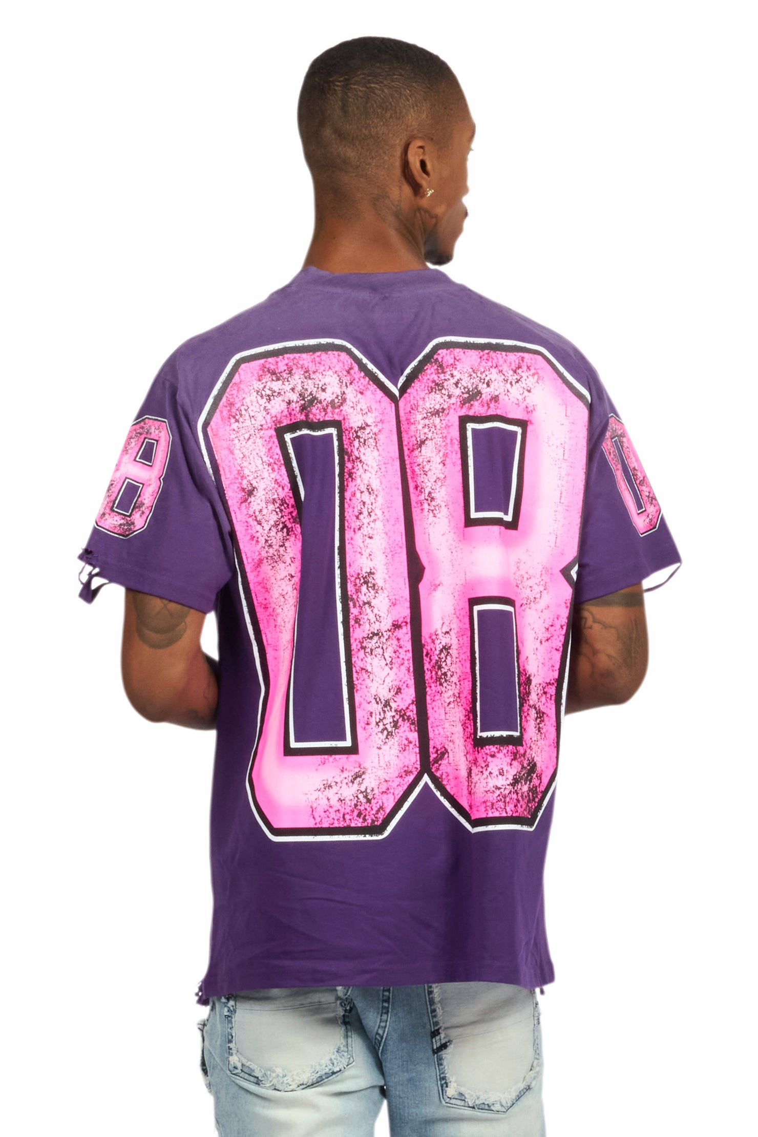 Fields Purple Oversized Graphic T-Shirt