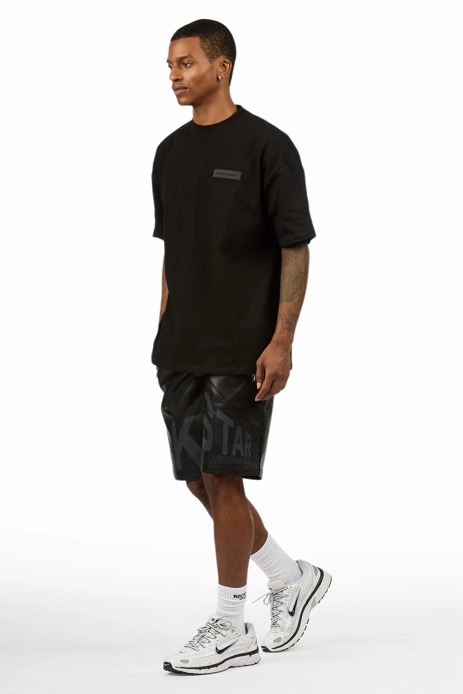 Zayn Black Graphic Short Set