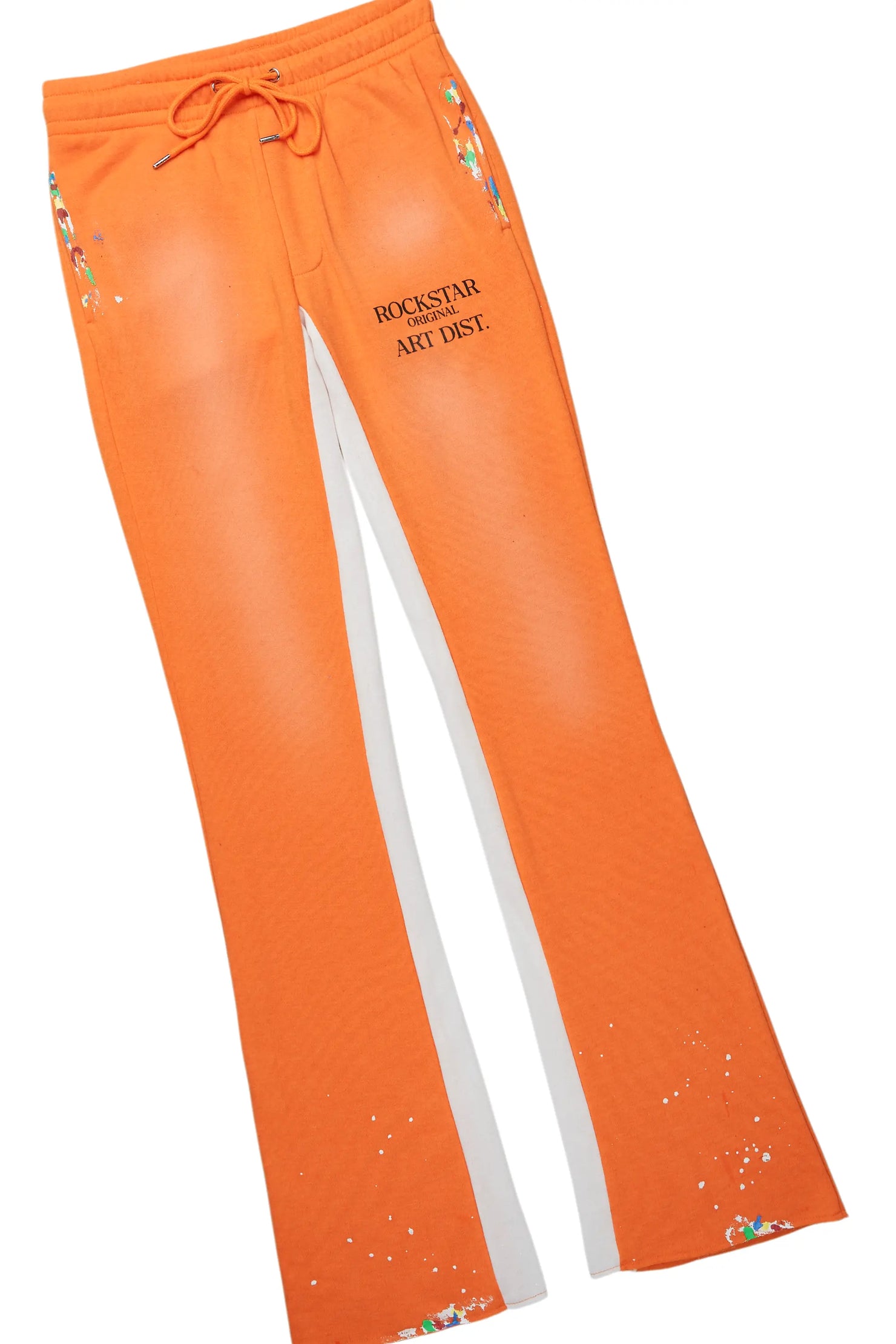 Rockstar Art Dist. Orange Hoodie/Baggy Track Pant Set